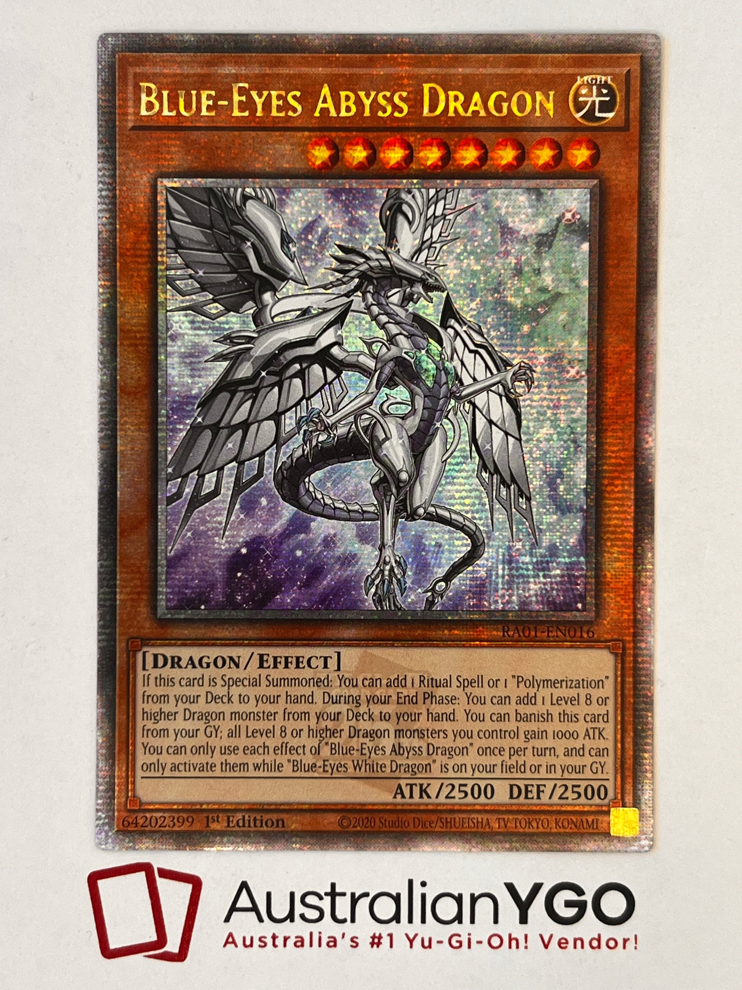 BLUE-EYES ABYSS DRAGON RA01-EN016 (QCR)