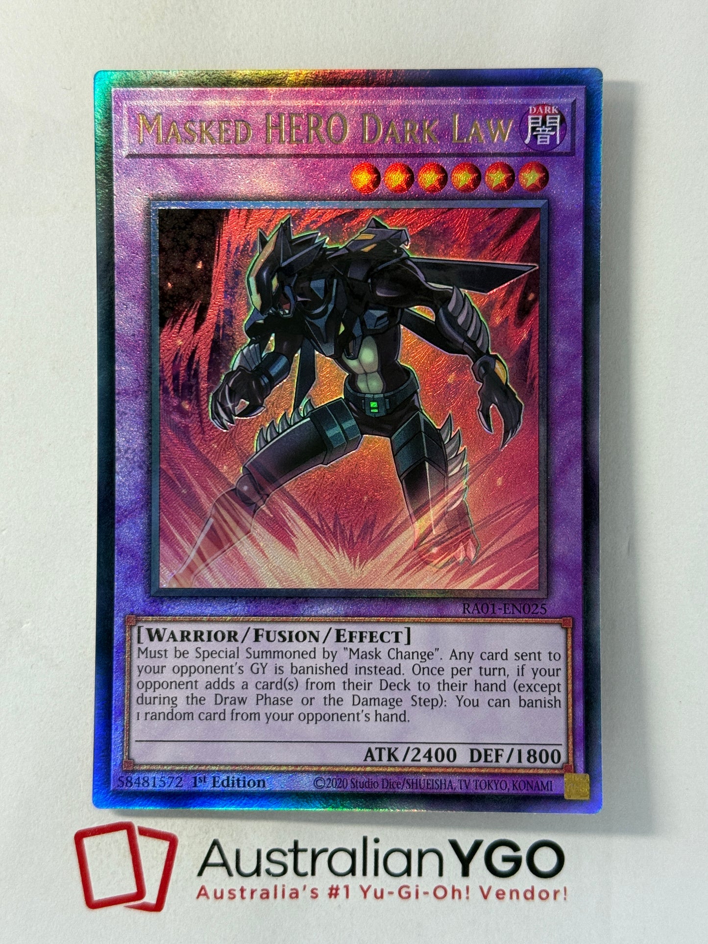 MASKED HERO DARK LAW RA01-EN025 (PUR)