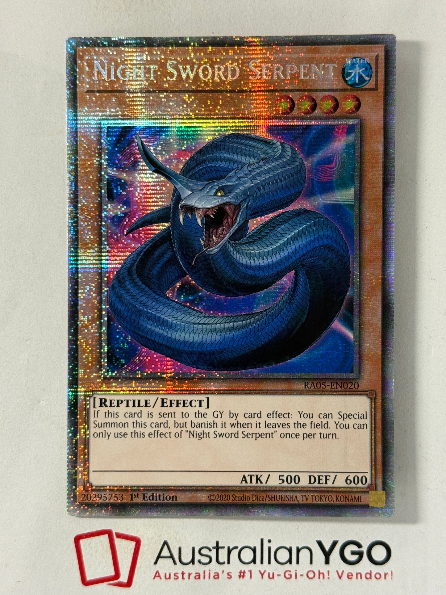 NIGHT SWORD SERPENT RA05-EN020 (Starlight Rare)