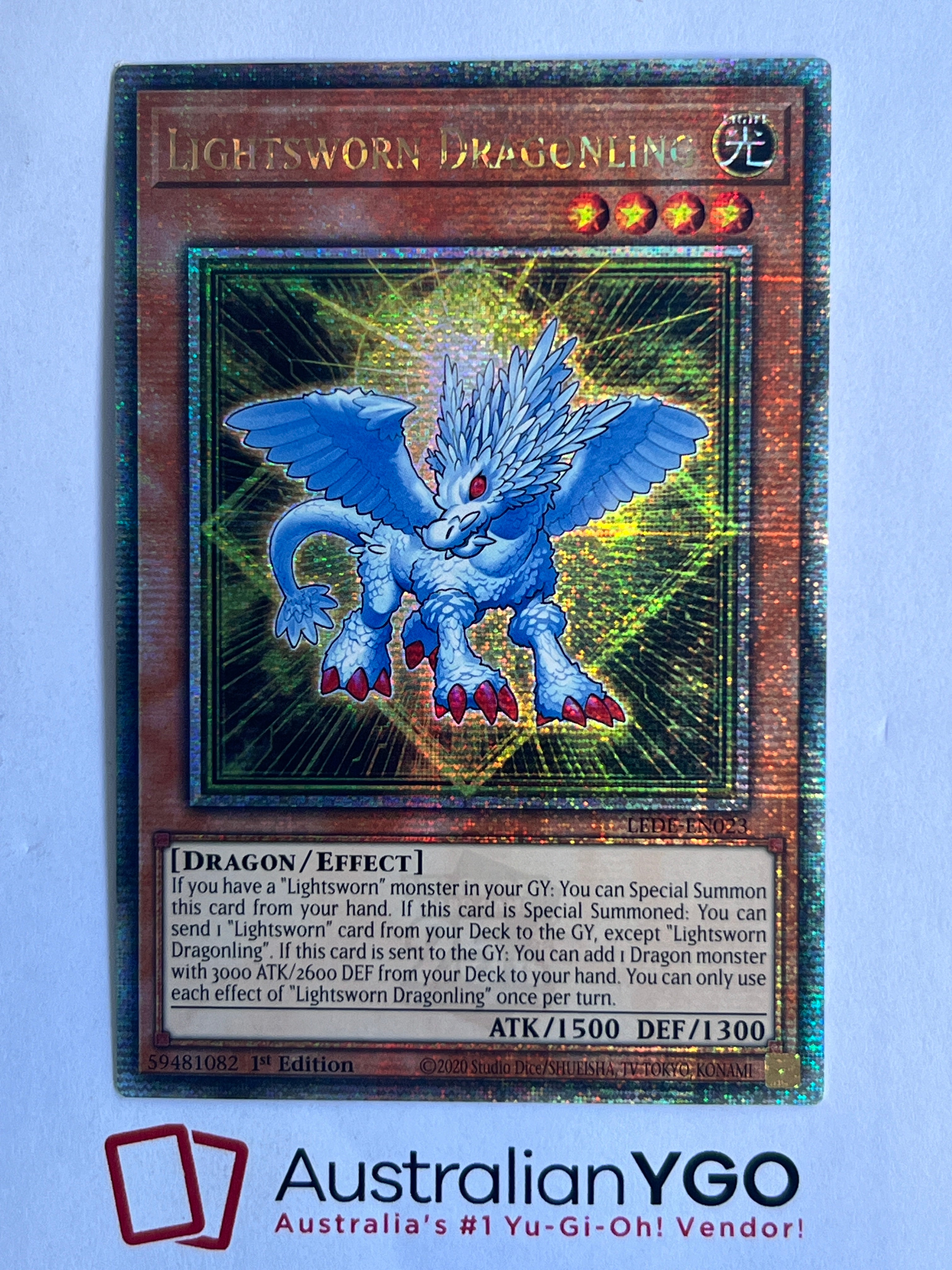 LIGHTSWORN DRAGONLING LEDE-EN023 (QCR) Aus Ygo LIGHTSWORN DRAGONLING LEDE-EN023 (QCR) Aus Ygo