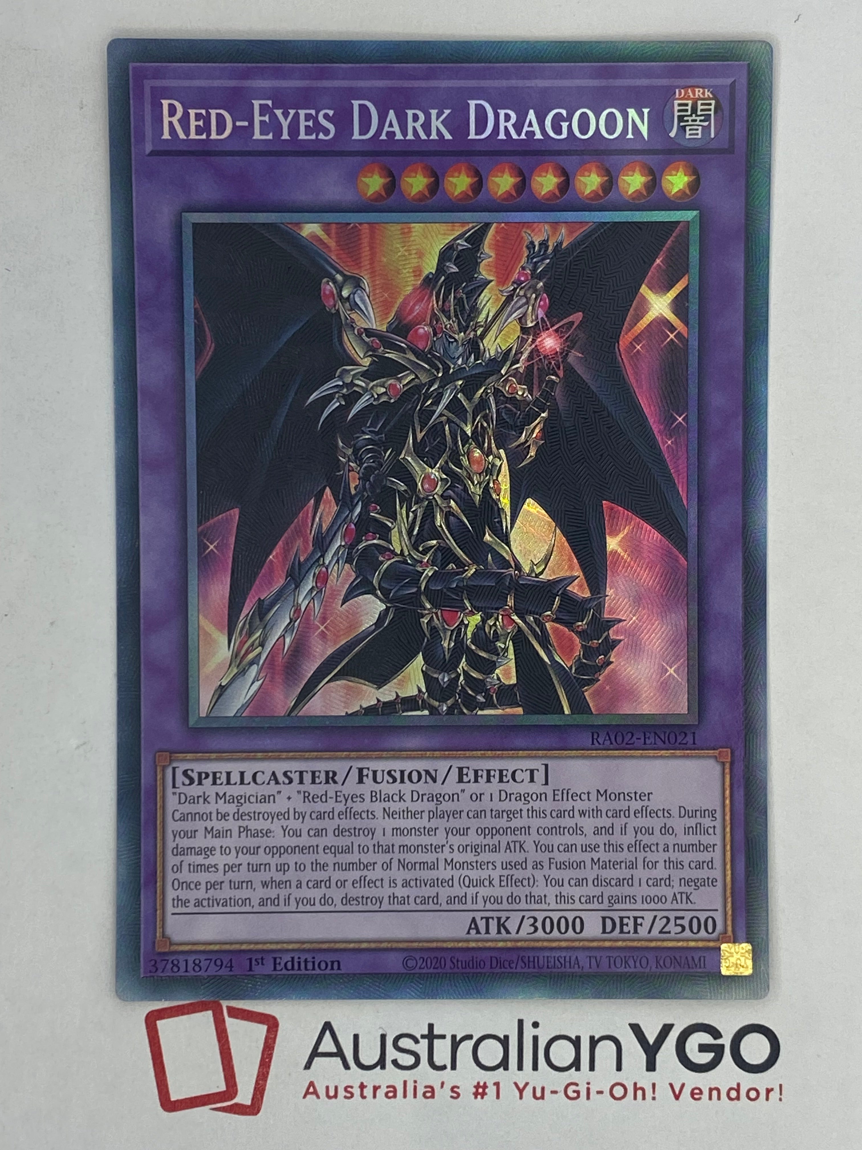 dragoon yugioh card RED-EYES DARK DRAGOON (PCR) RA02-EN021 – Aus Ygo