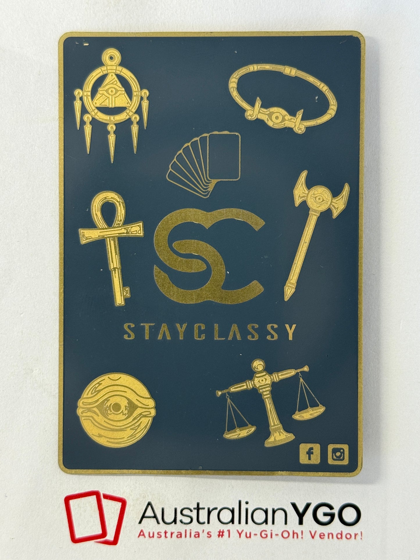 EGYPTIAN GODS & DARK MAGICIAN & BLUE-EYES WHITE DRAGON Stay Classy Metal Field Centre