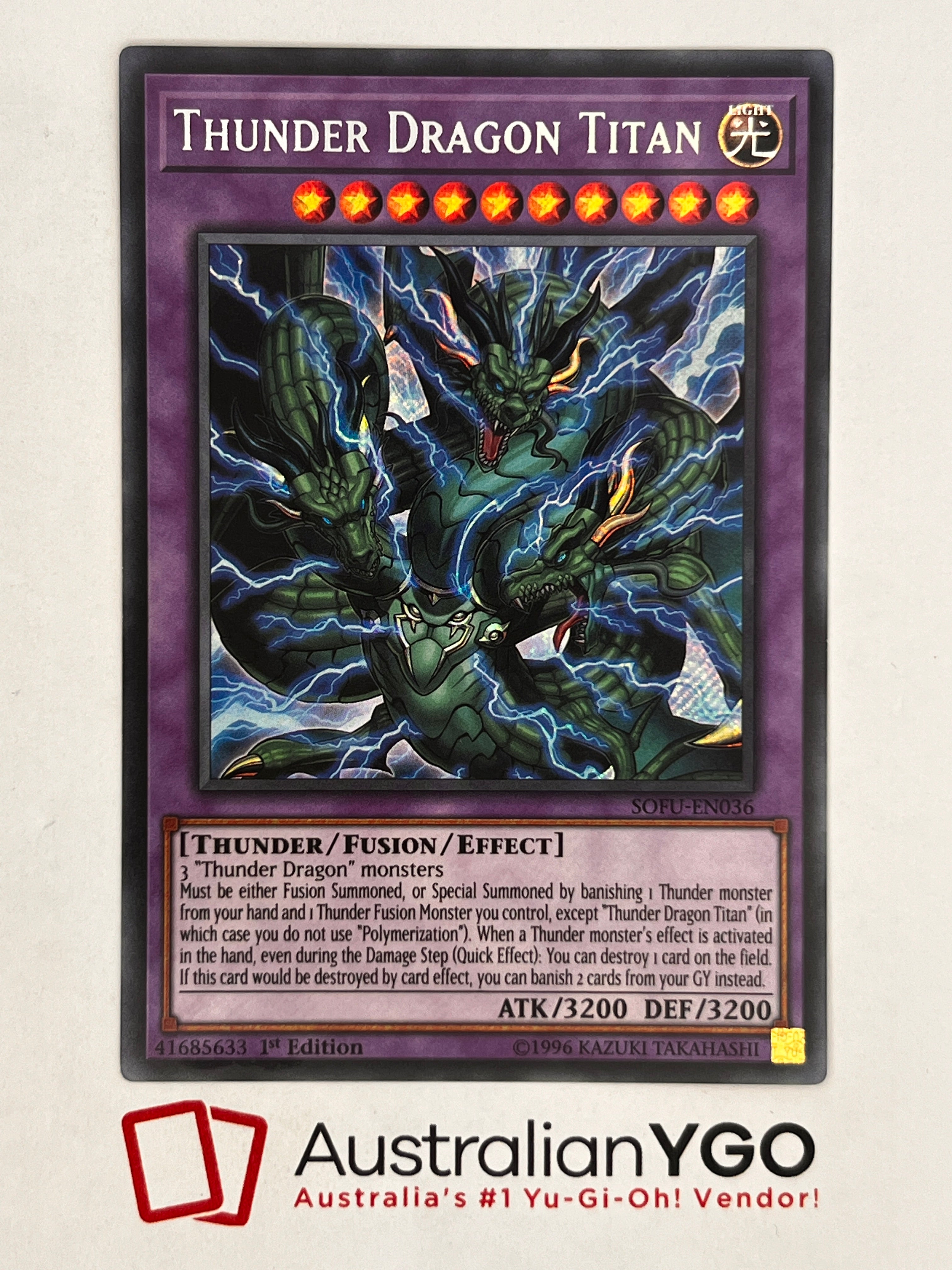 THUNDER DRAGON TITAN SOFU-EN036 Aus Ygo THUNDER DRAGON TITAN SOFU-EN036 Aus Ygo