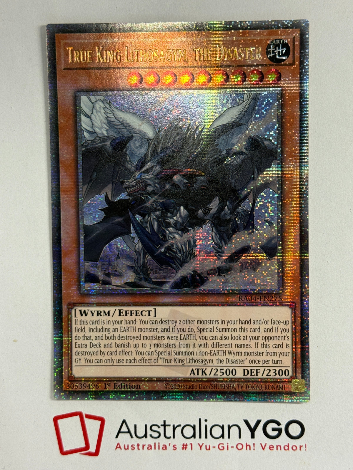 TRUE KING LITHOSAGYM, THE DISASTER RA04-EN215 (QCR)