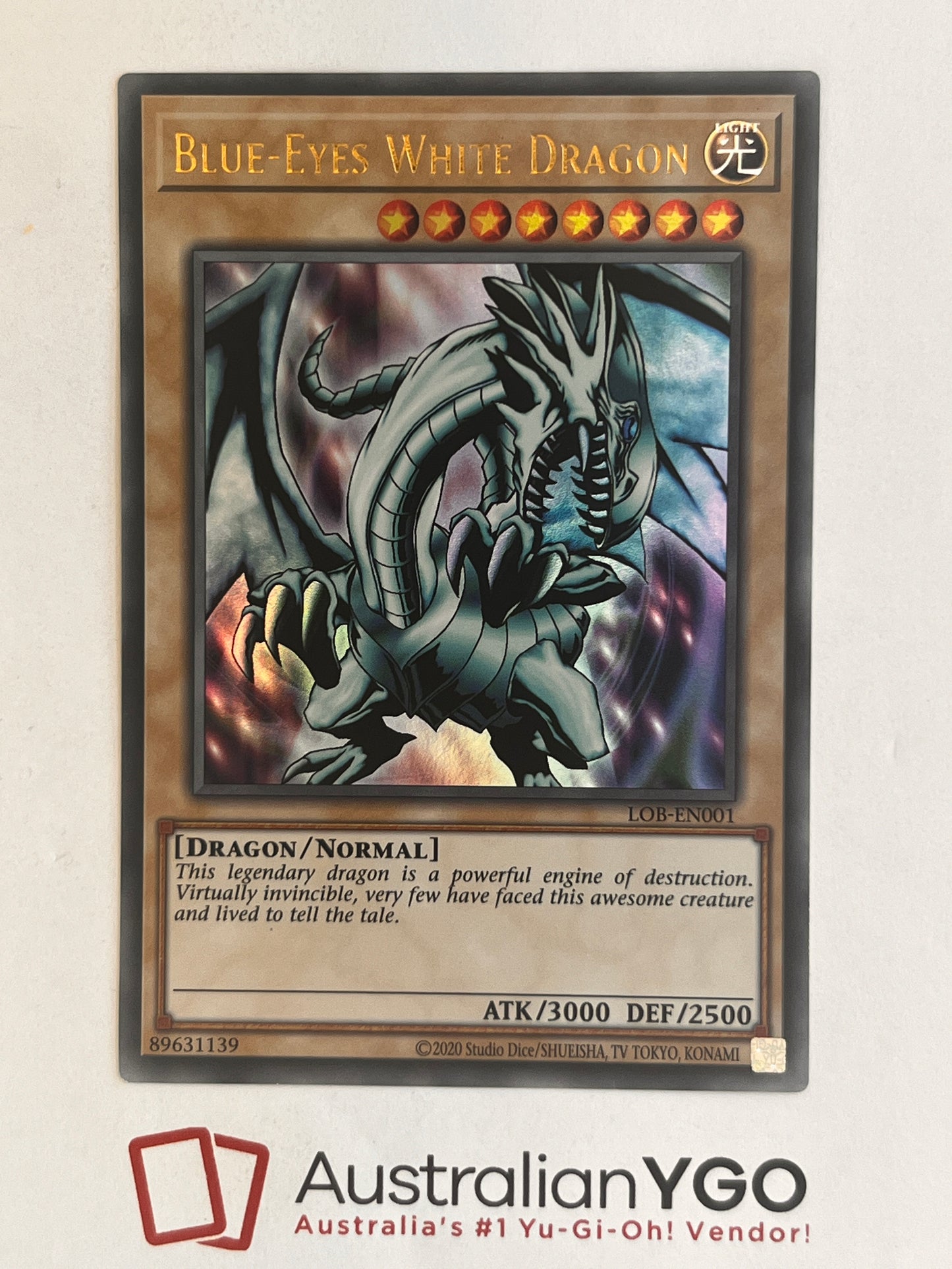BLUE-EYES WHITE DRAGON LOB-EN001