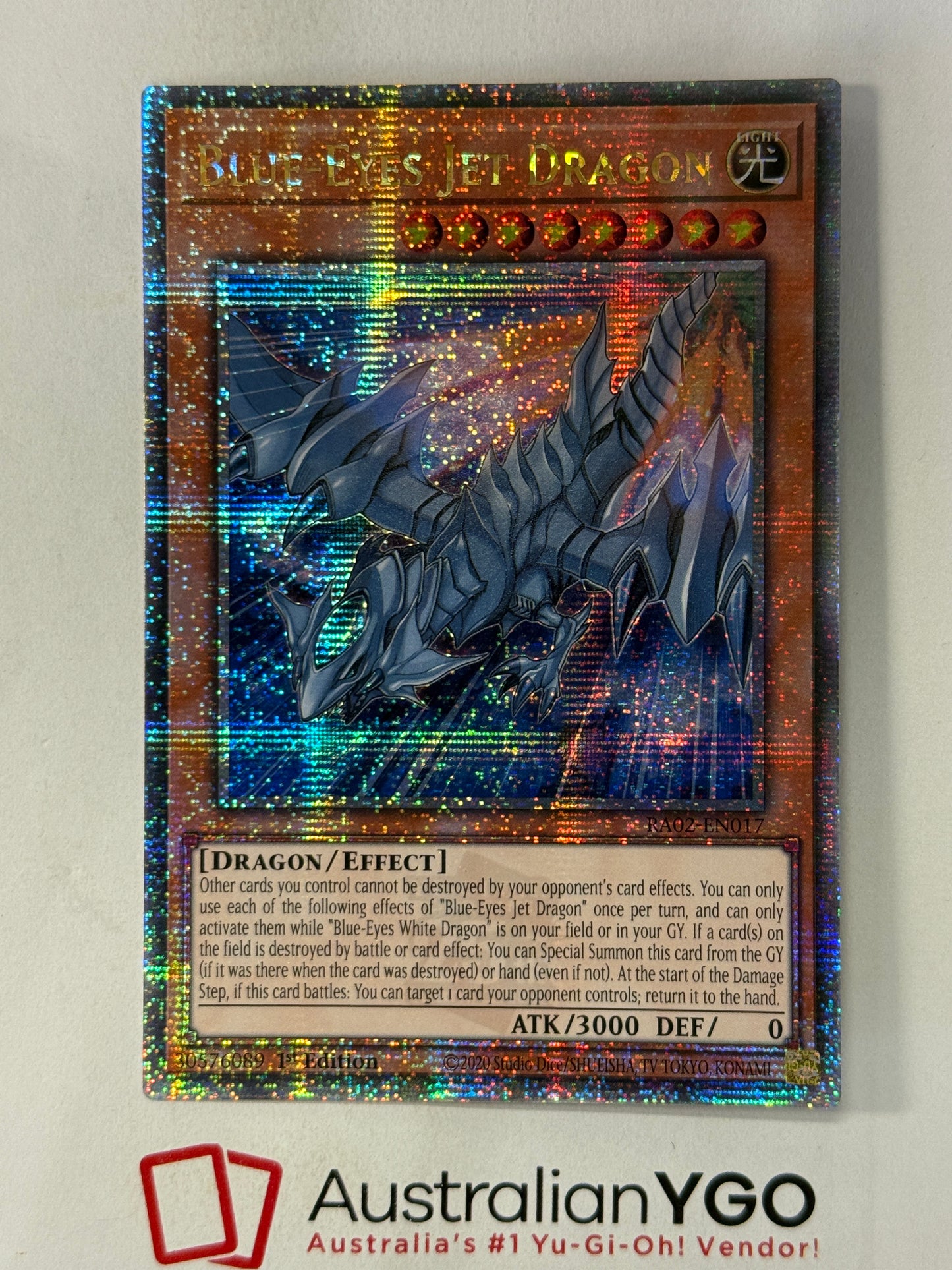 BLUE-EYES JET DRAGON RA02-EN017 (QCR)