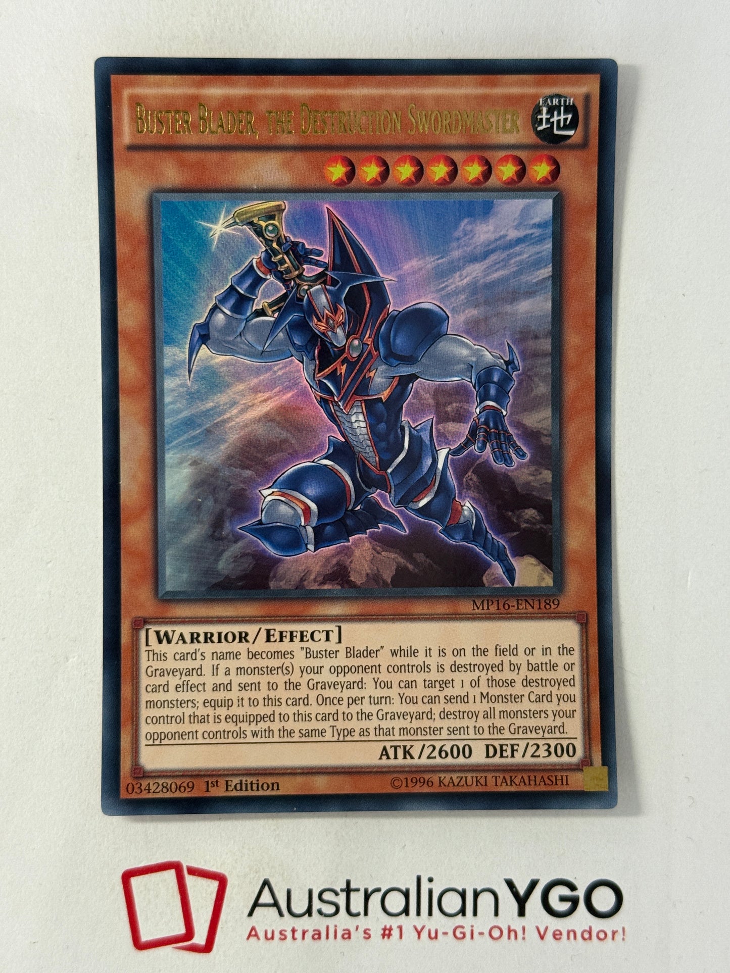 BUSTER BLADER, THE DESTRUCTION SWORDMASTER MP16-EN189