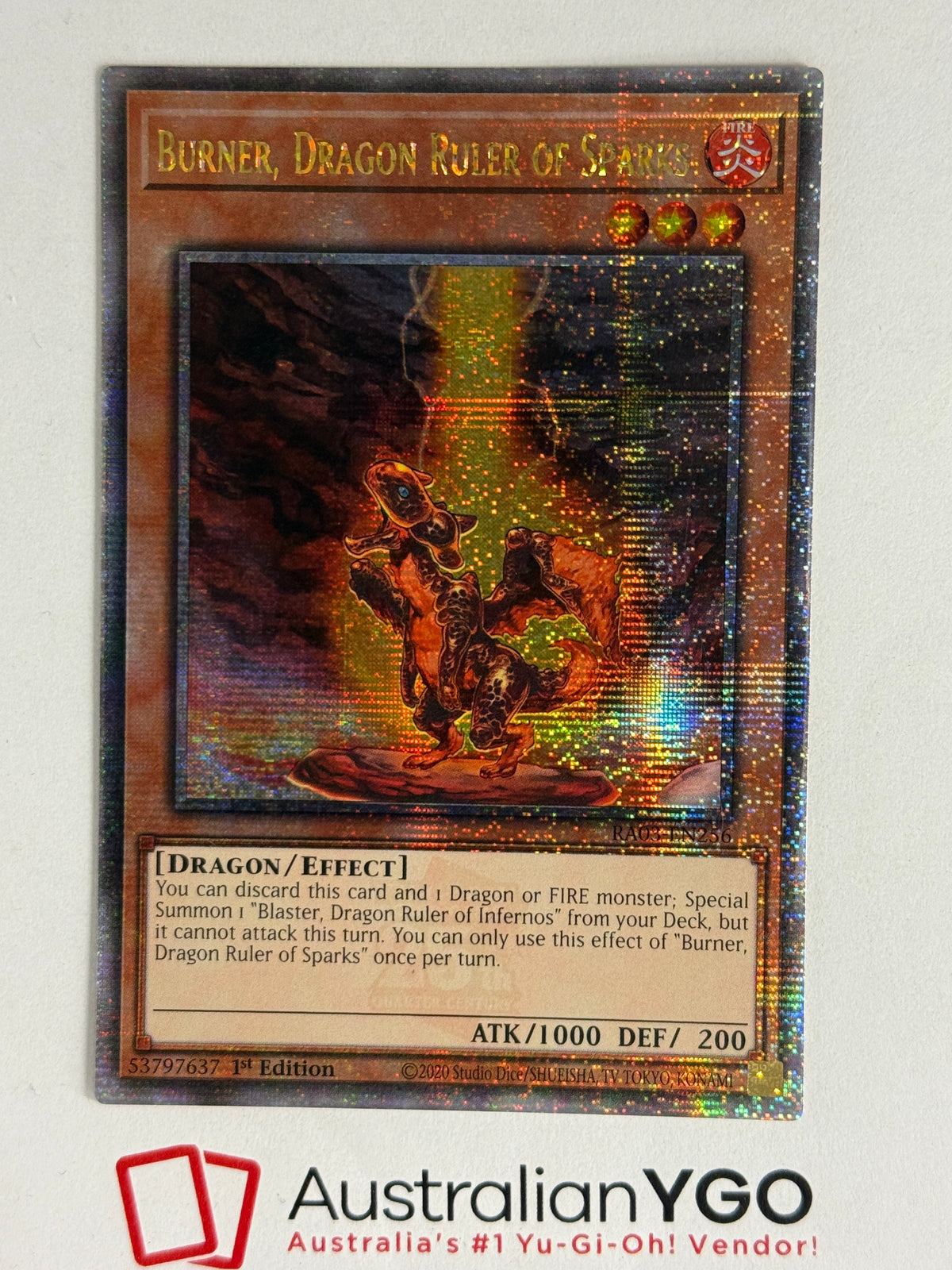 BURNER, DRAGON RUDER OF SPARKS RA03-EN256 (QCR)