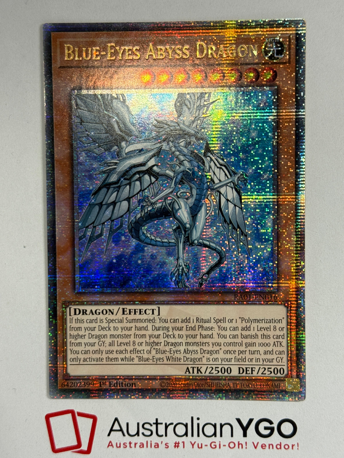 BLUE-EYES ABYSS DRAGON RA01-EN016 (QCR)