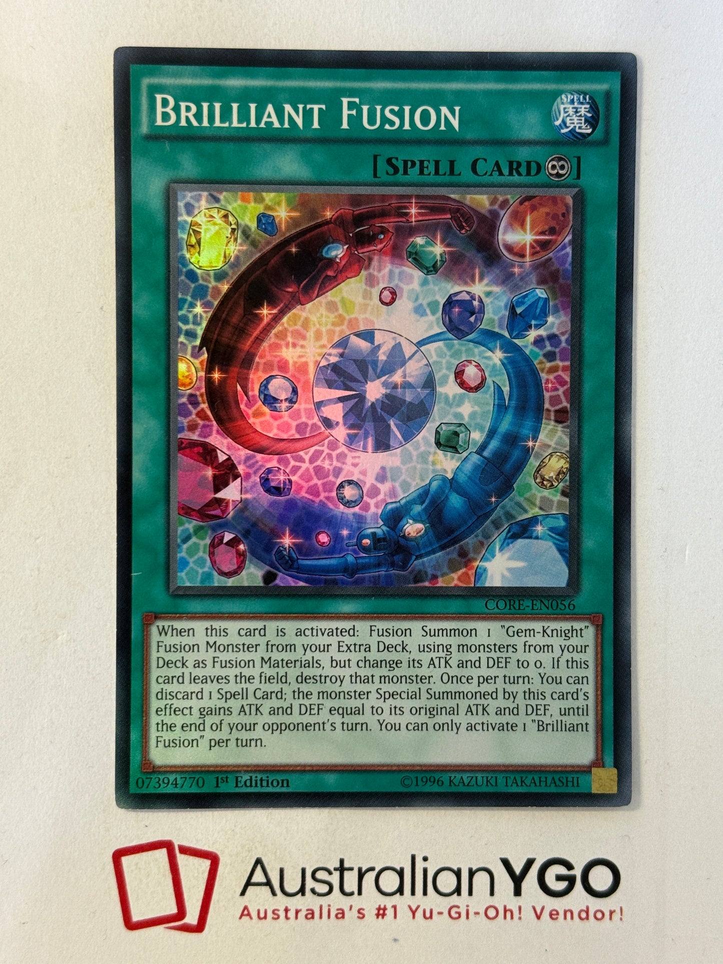 BRILLIANT FUSION CORE-ENO56 Super Rare, Near Mint, 1st Edition.