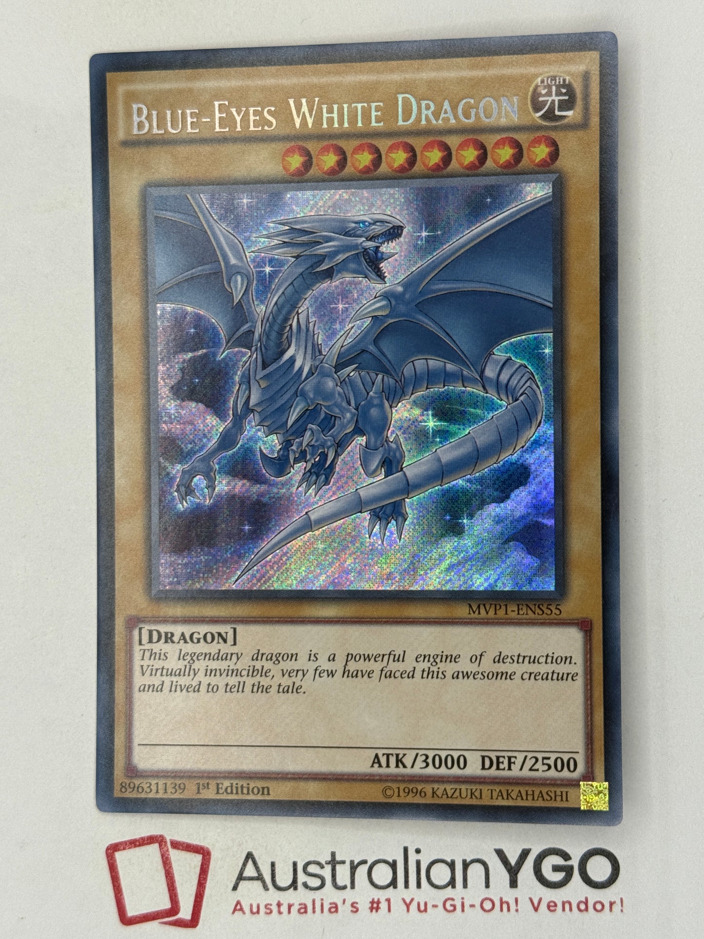 BLUE-EYES WHITE DRAGON MVP1-ENS55