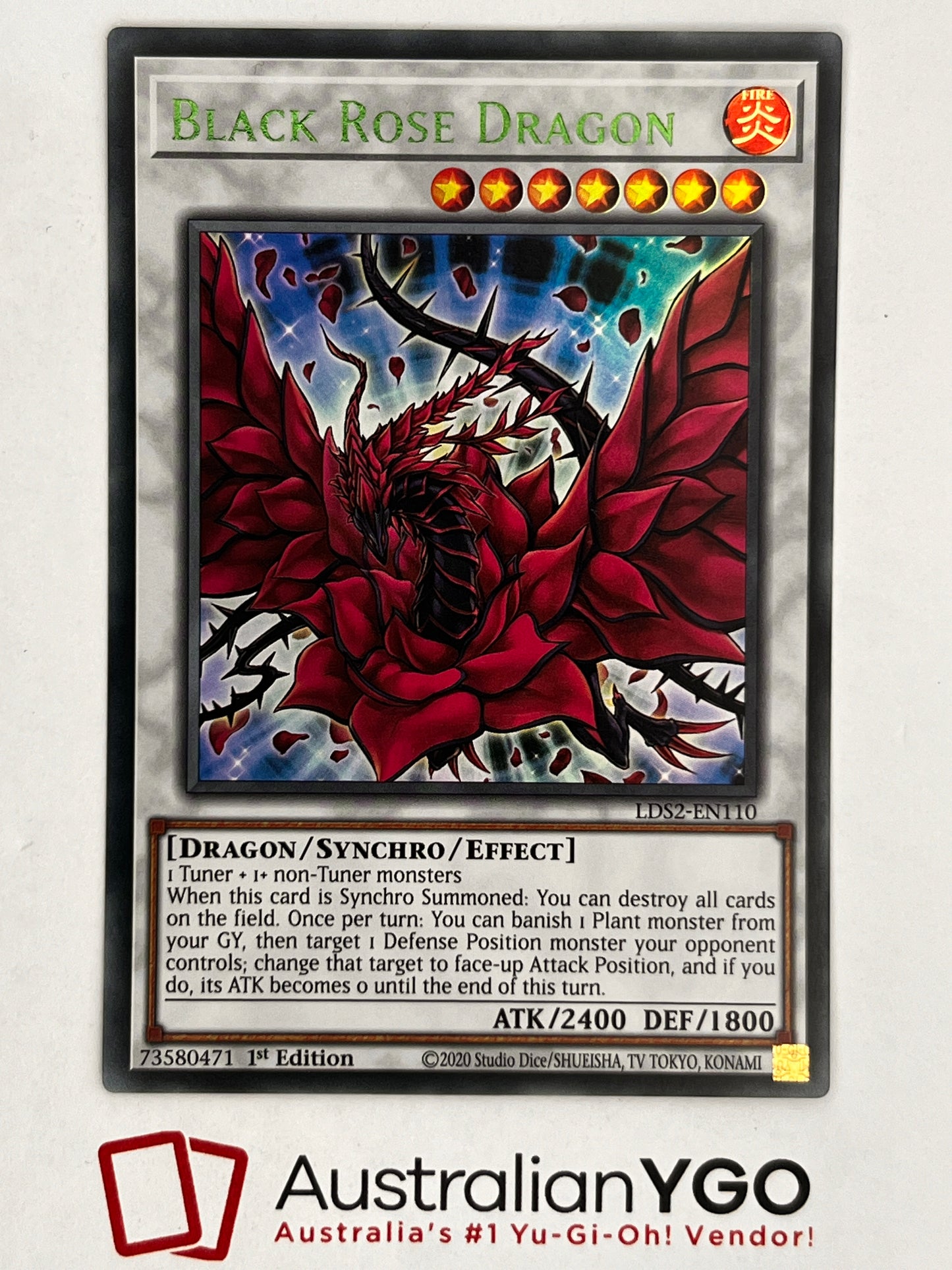 BLACK ROSE DRAGON (Green) LDS2-EN110