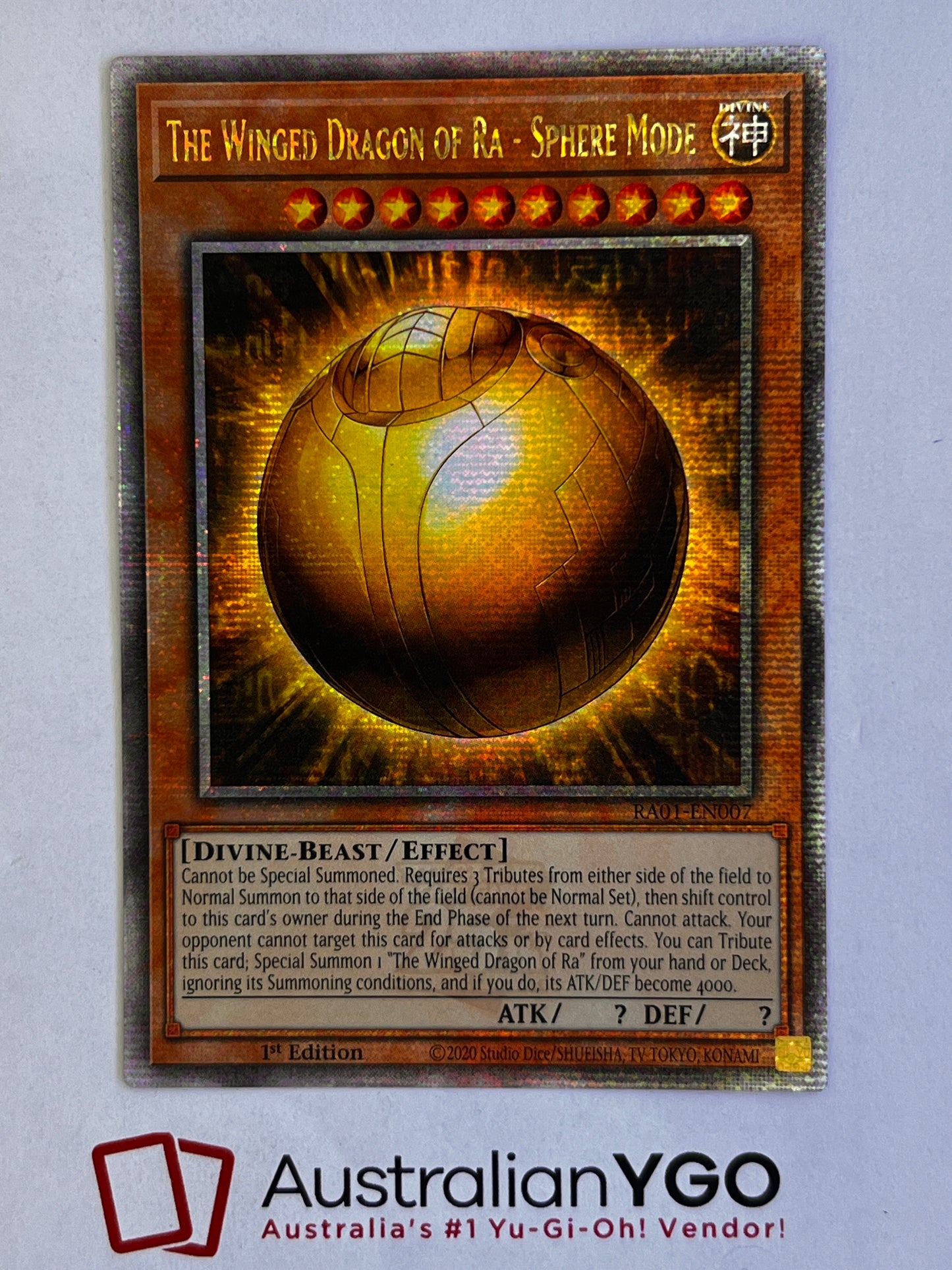 THE WINGED DRAGON OF RA - SPHERE MODE RAO1-ENOO7 (QCR)