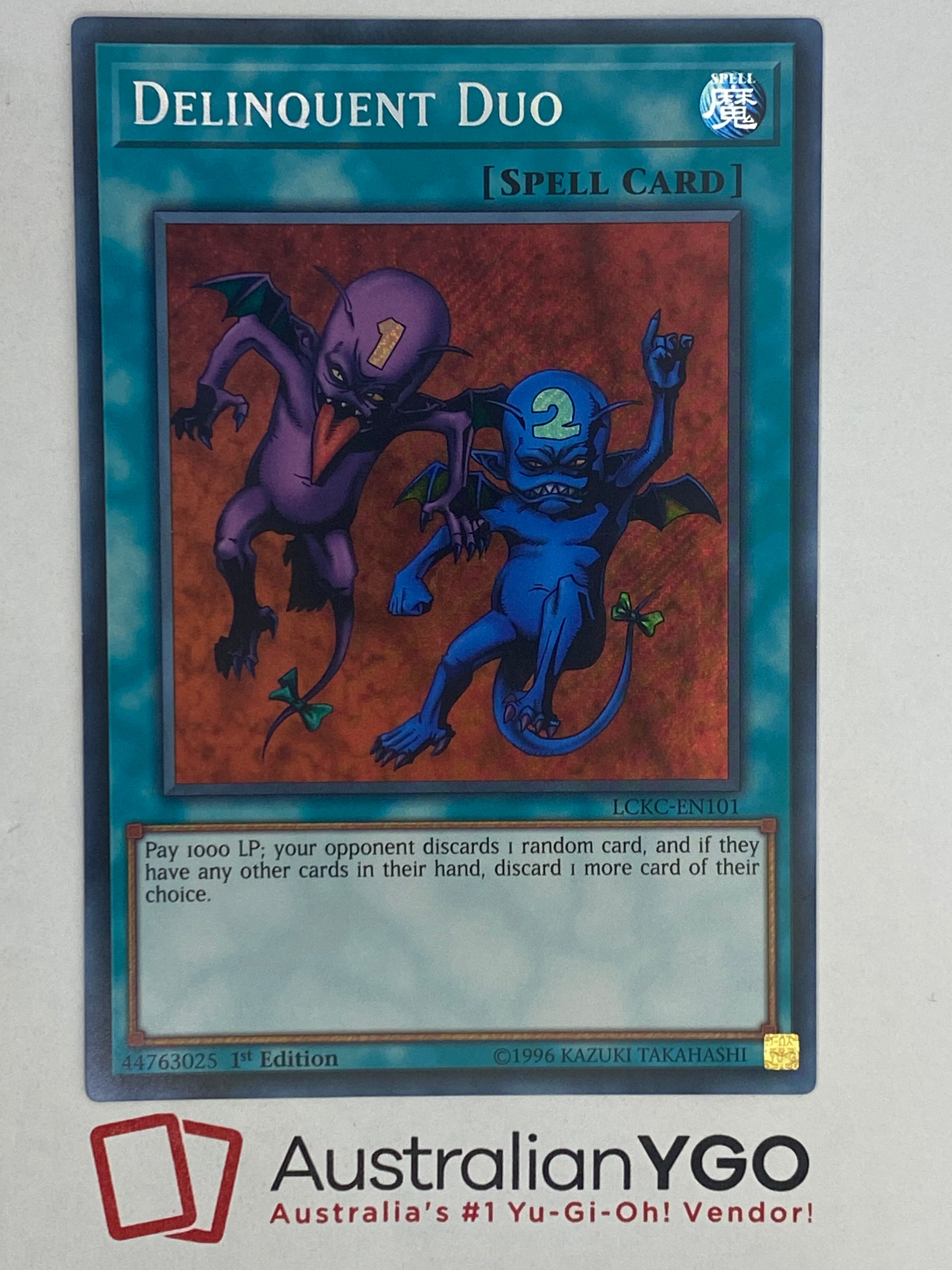 delinquent duo yugioh deck DELINQUENT DUO LCKC-EN101 – Aus Ygo