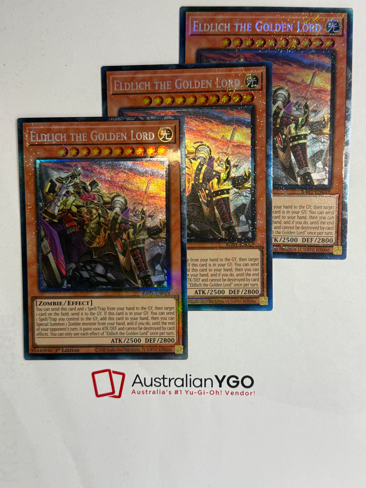 ELDLICH THE GOLDEN LORD RA01-EN019 (PCR) Playset
