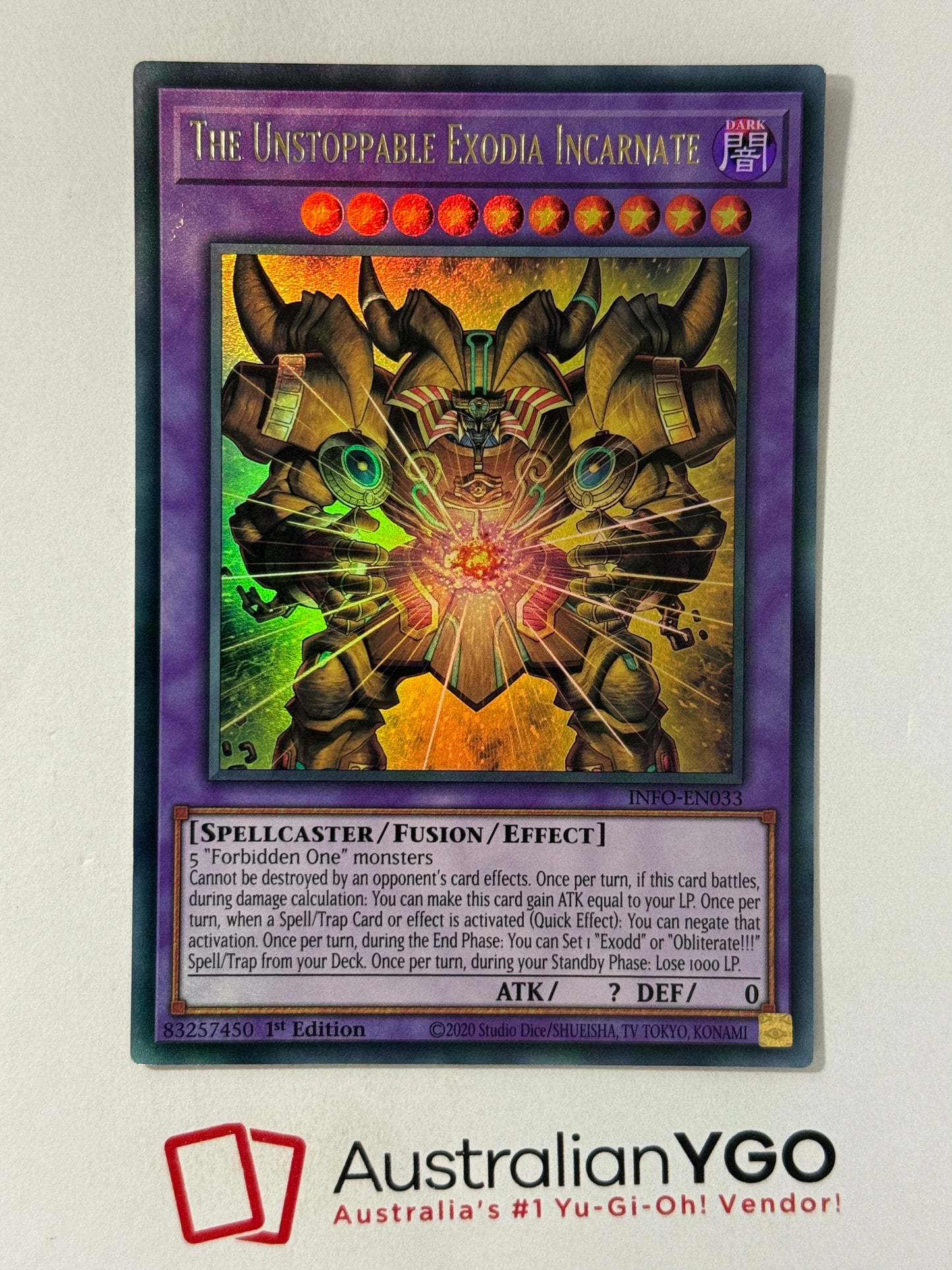 THE UNSTOPPABLE EXODIA INCARNATE INFO-EN033
