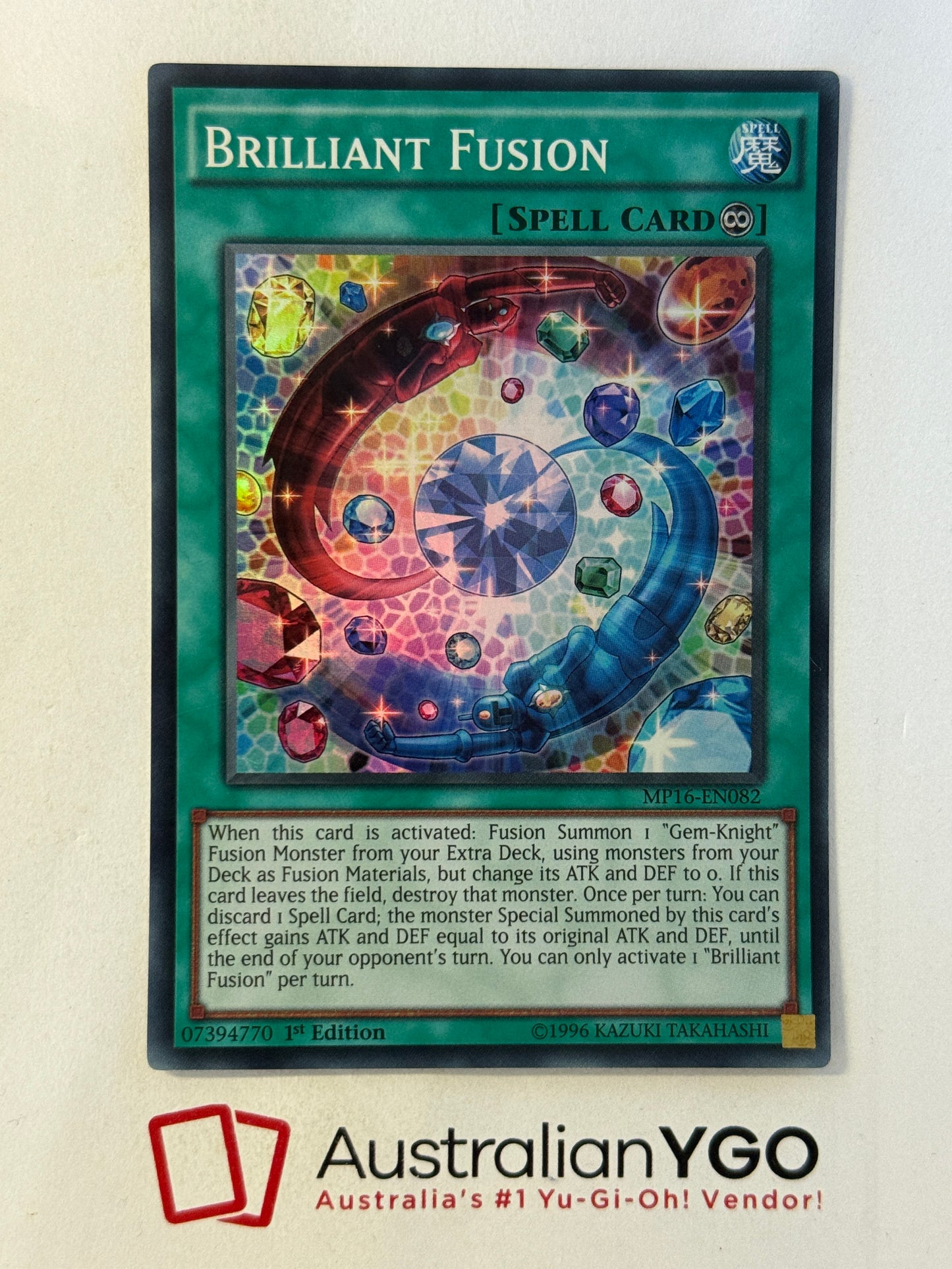 BRILLIANT FUSION MP16-EN082 Super Rare, Near Mint, 1st Edition.