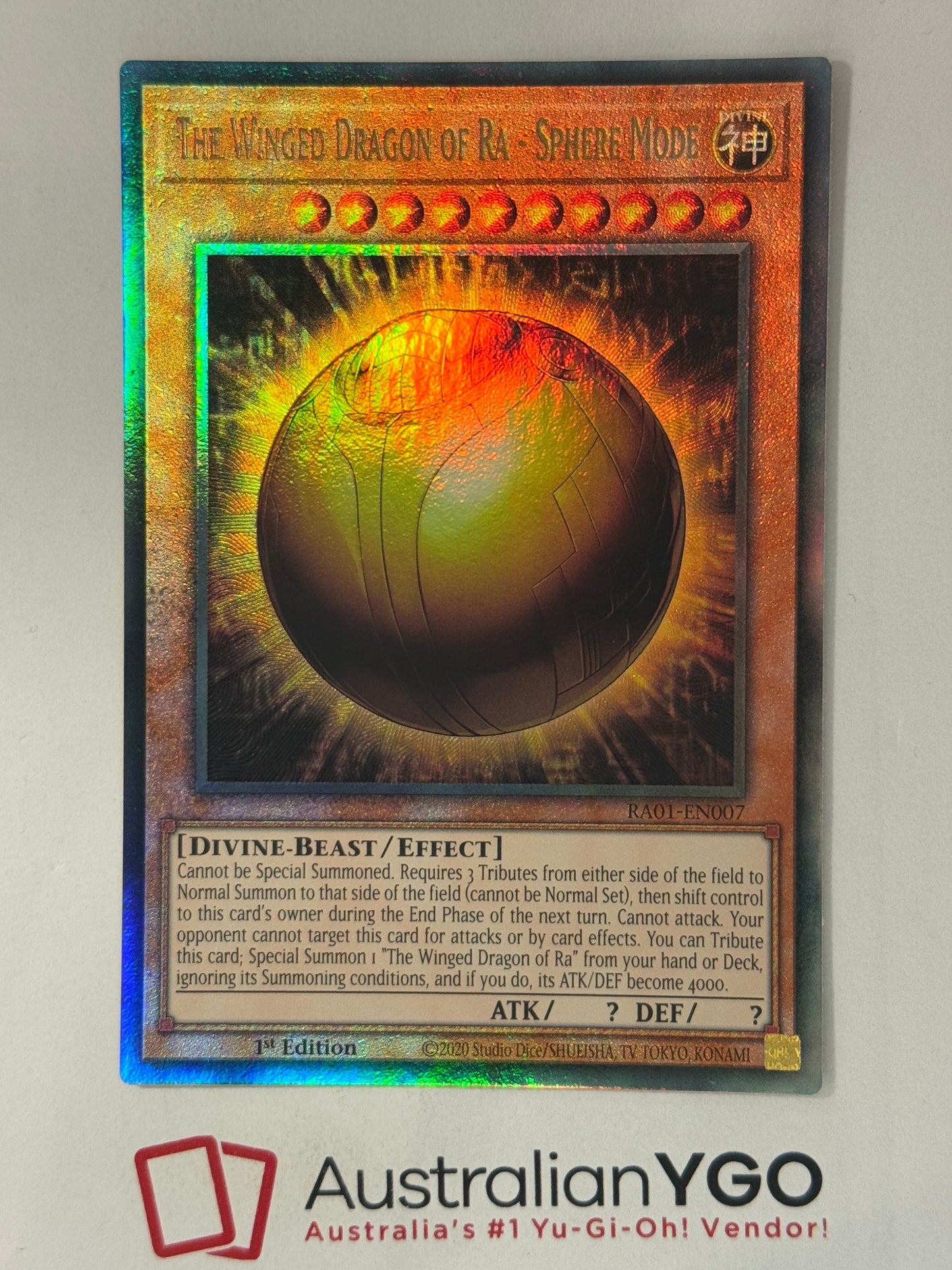 THE WINGED DRAGON OF RA SPHERE MODE RAO1-EN007 (PUR)