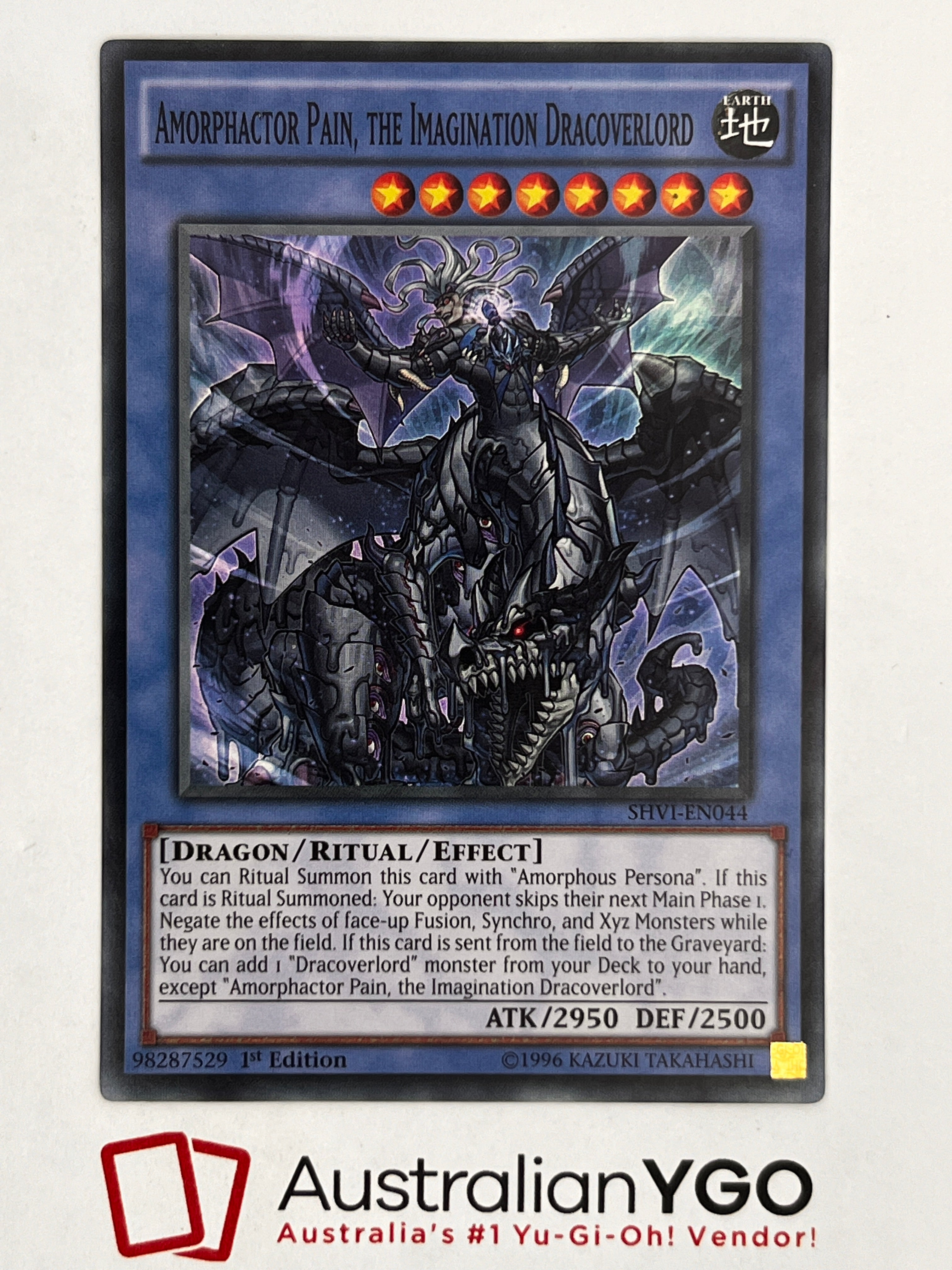 AMORPHACTOR PAIN, THE IMAGINATION DRACOVERLORD SHVI-EN044 Aus Ygo AMORPHACTOR PAIN, THE IMAGINATION DRACOVERLORD SHVI-EN044 Aus Ygo