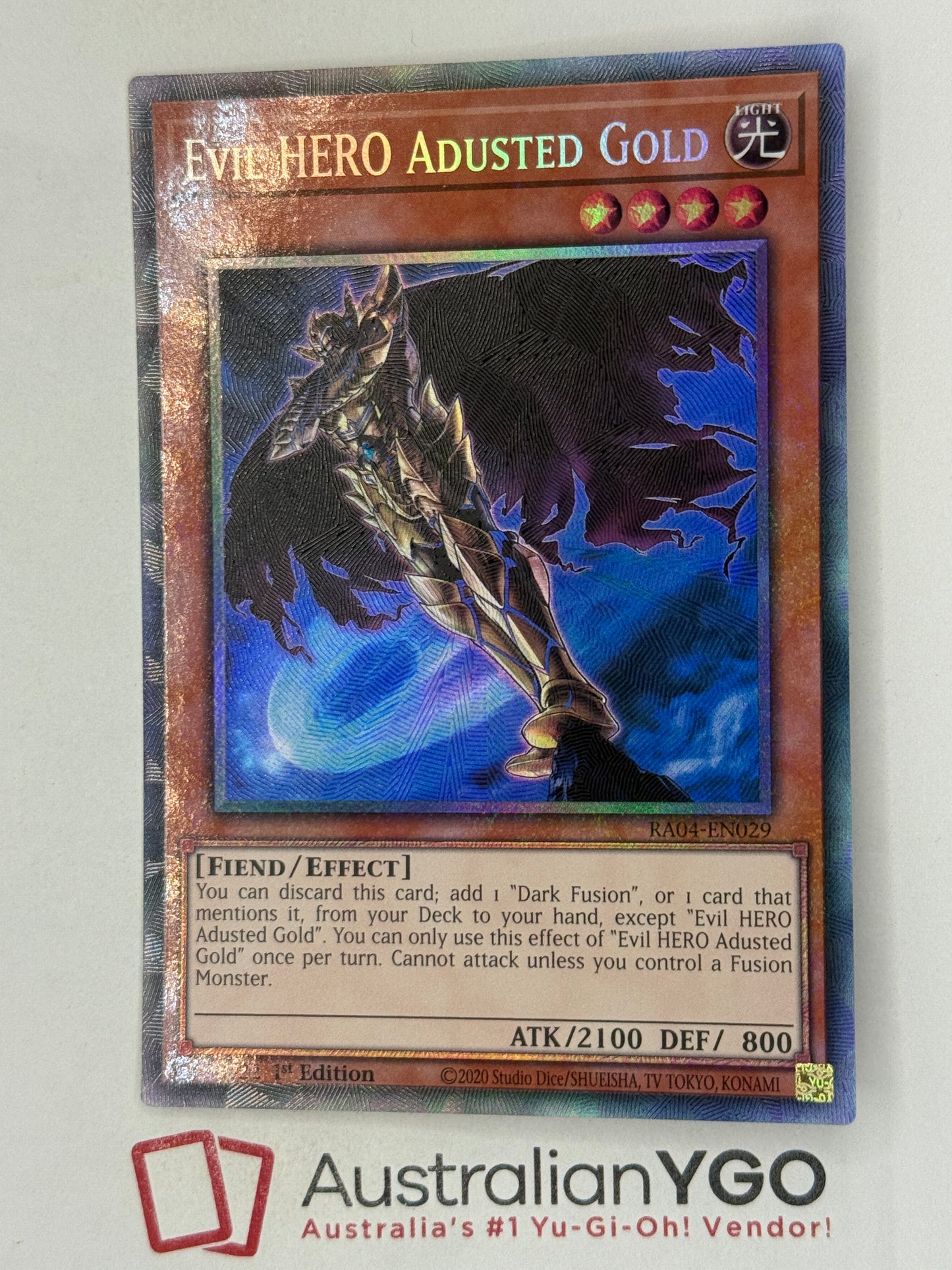 EVIL HERO ADUSTED GOLD RA04-EN029 (PCR)