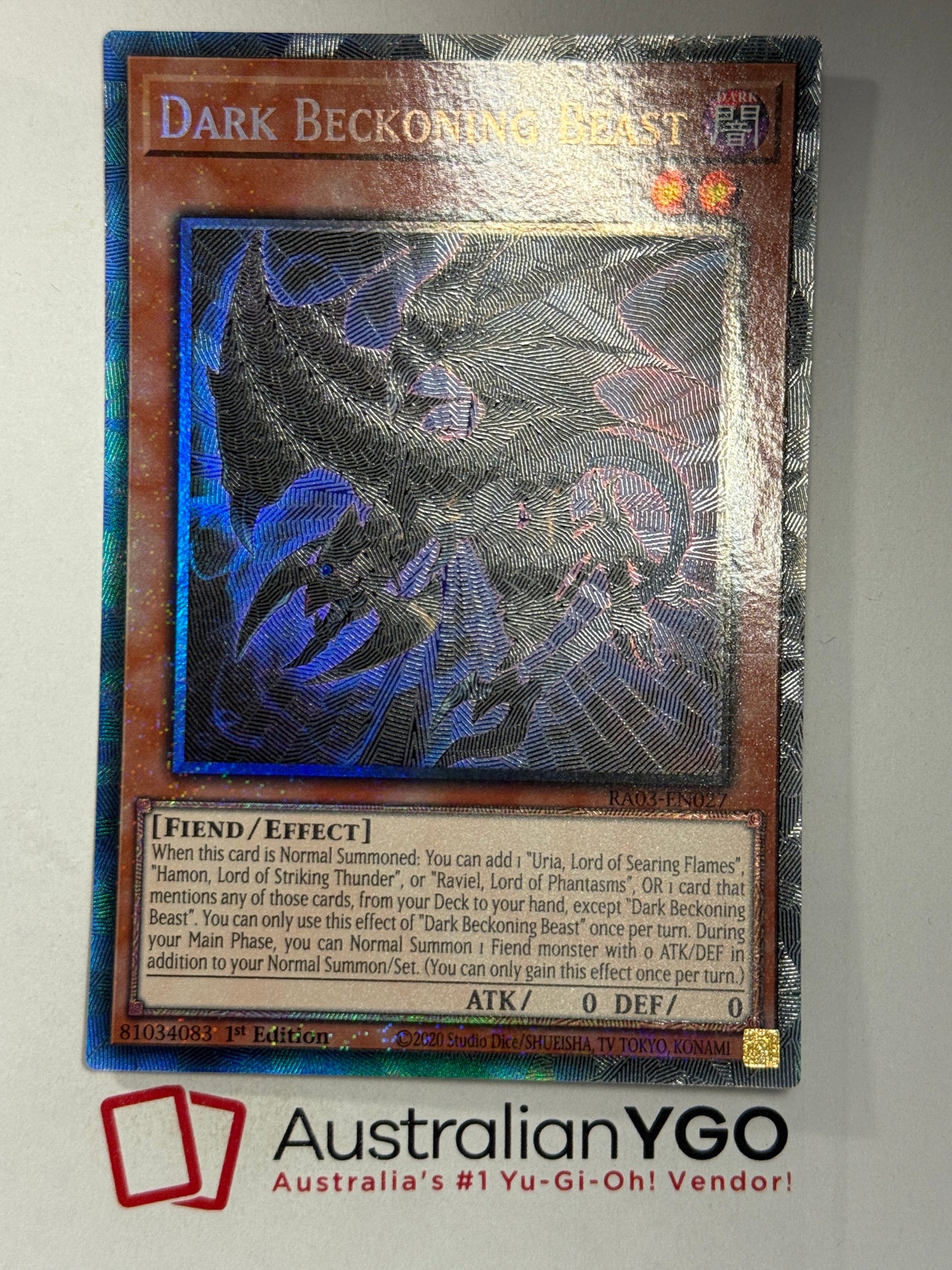 DARK BECKONING BEAST RA03-EN027 (PCR)