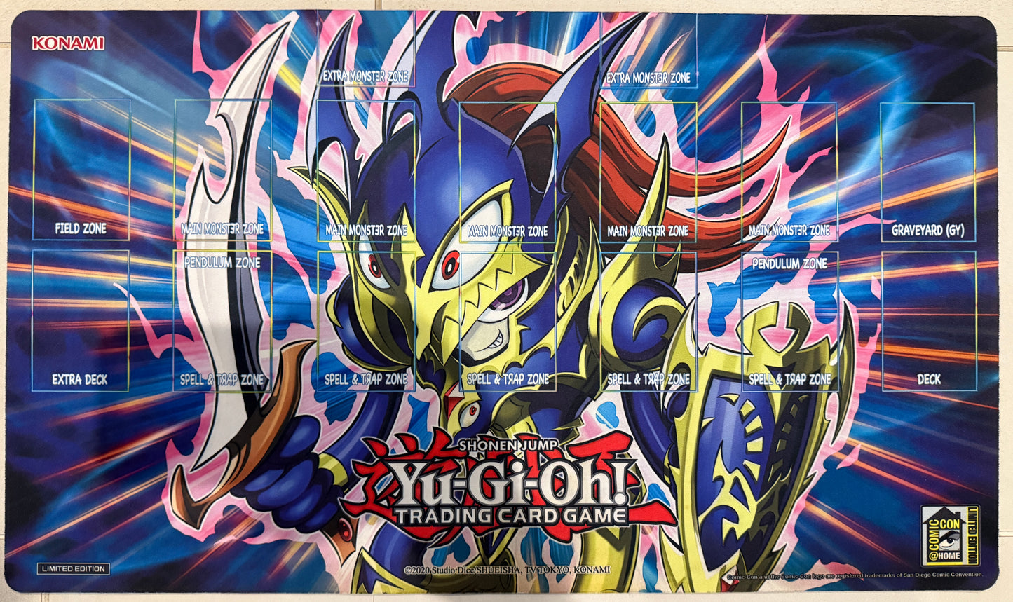 Official Yugioh Comicon TOON BLACK LUSTER SOLDIER Playmat Unsealed