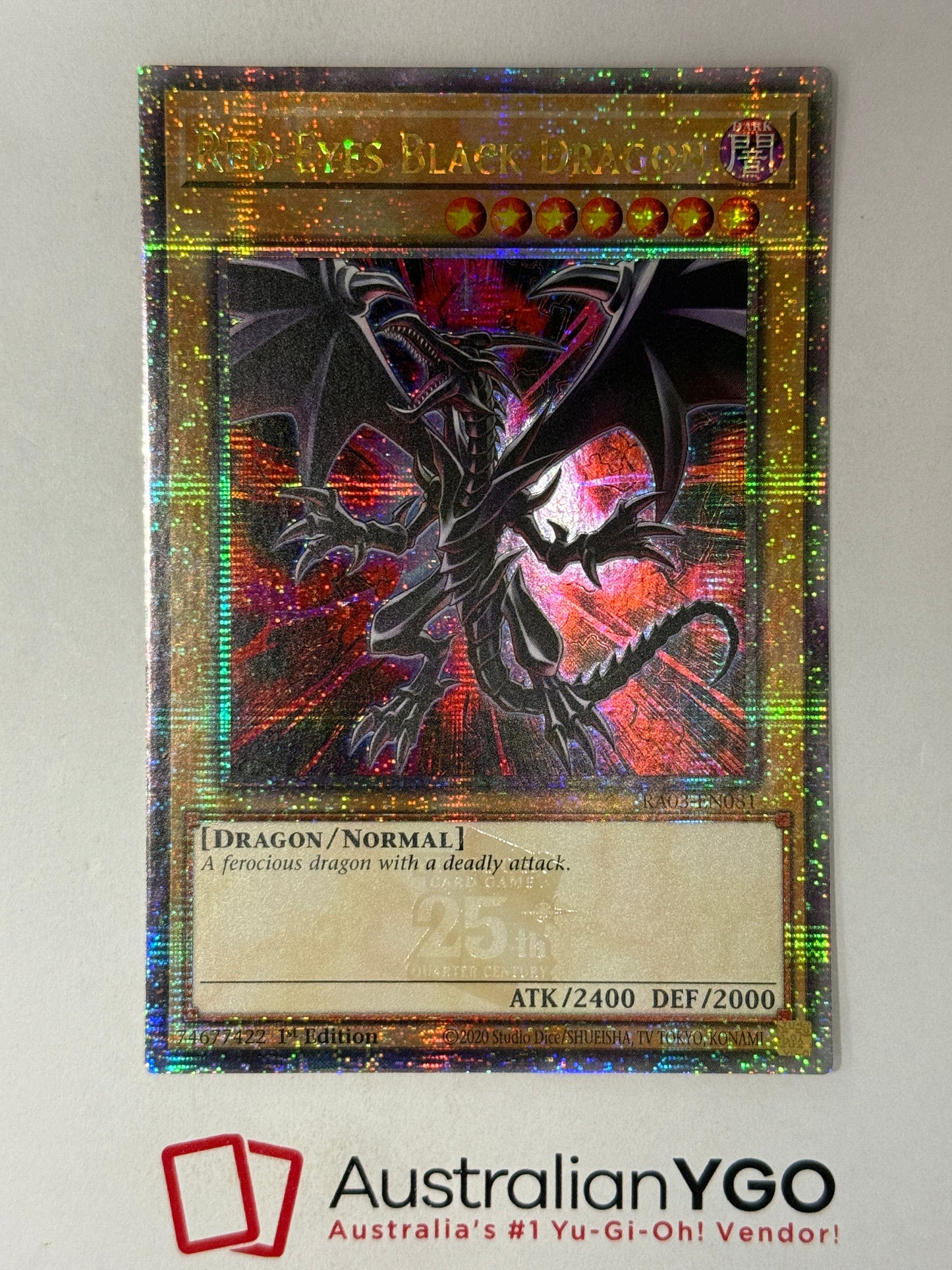 RED-EYES BLACK DRAGON RA03-EN081 (QCR)