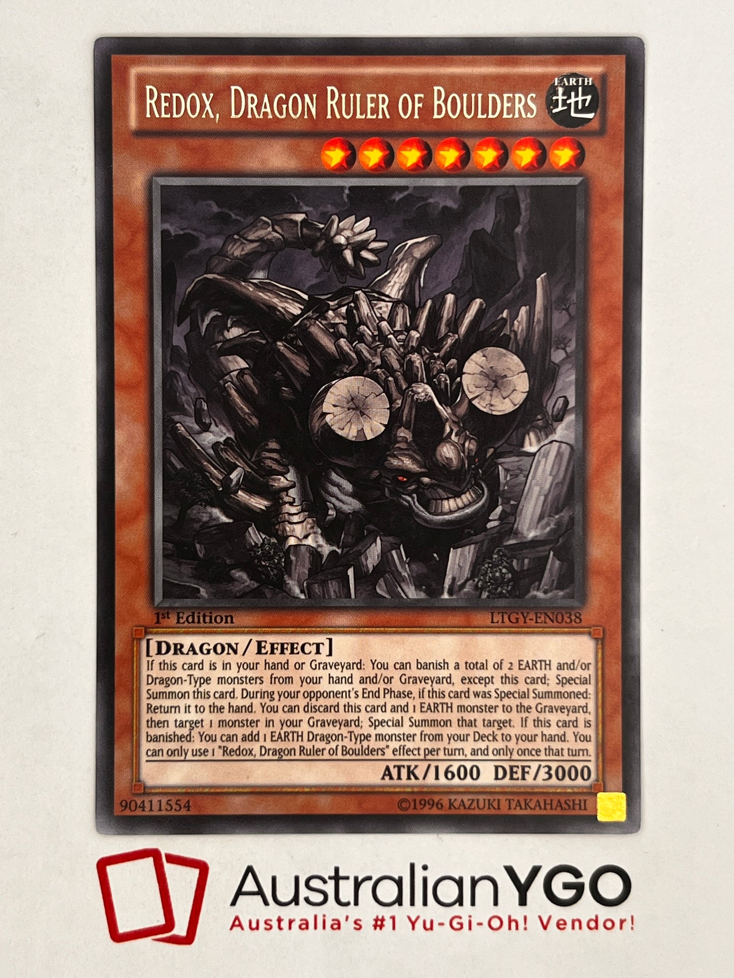 REDOX, DRAGON RULER OF BOULDERS LTGY-EN038
