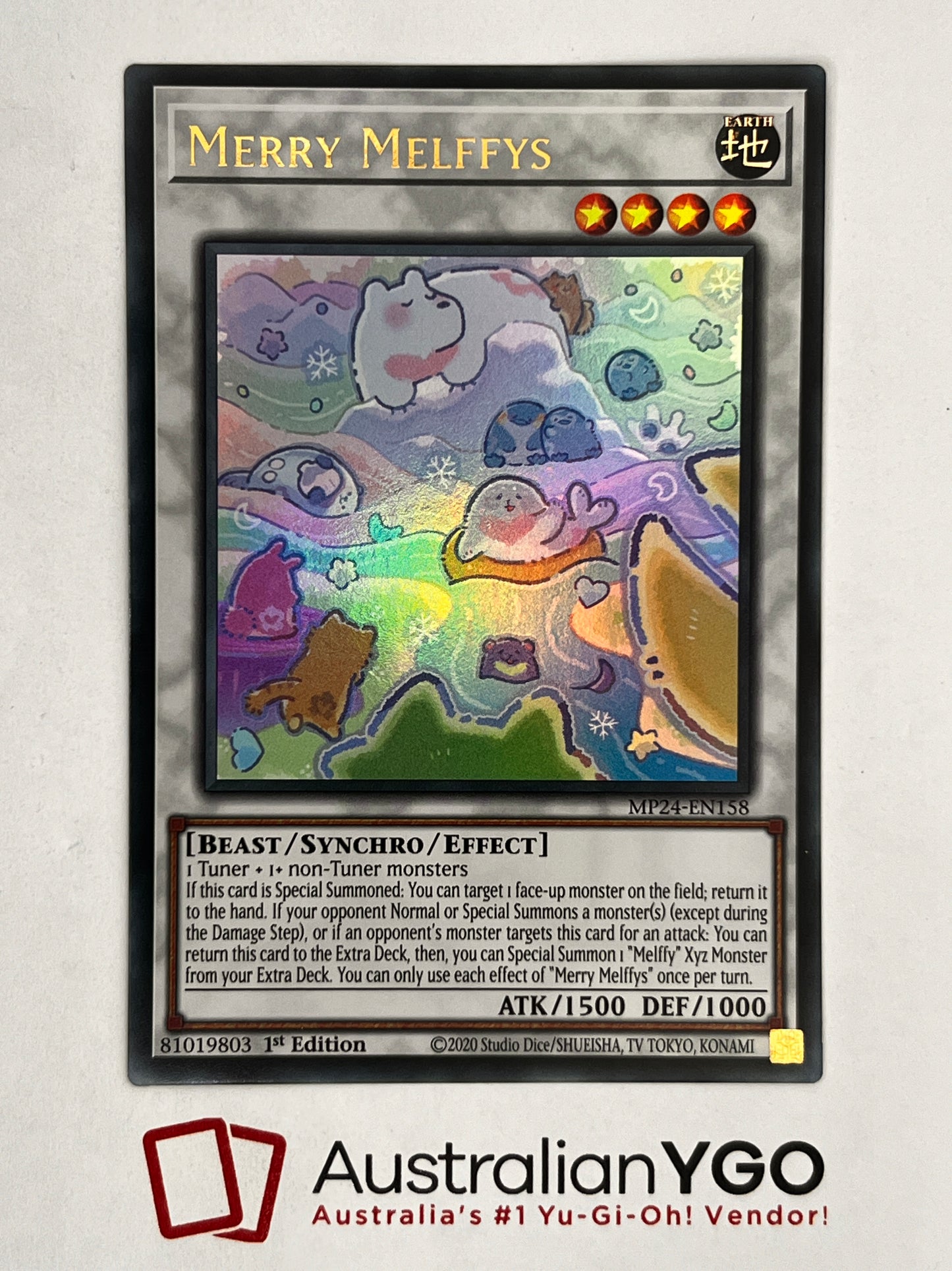 MERRY MELFFYS MP24-EN158 Ultra Rare, Near Mint, 1st Edition.