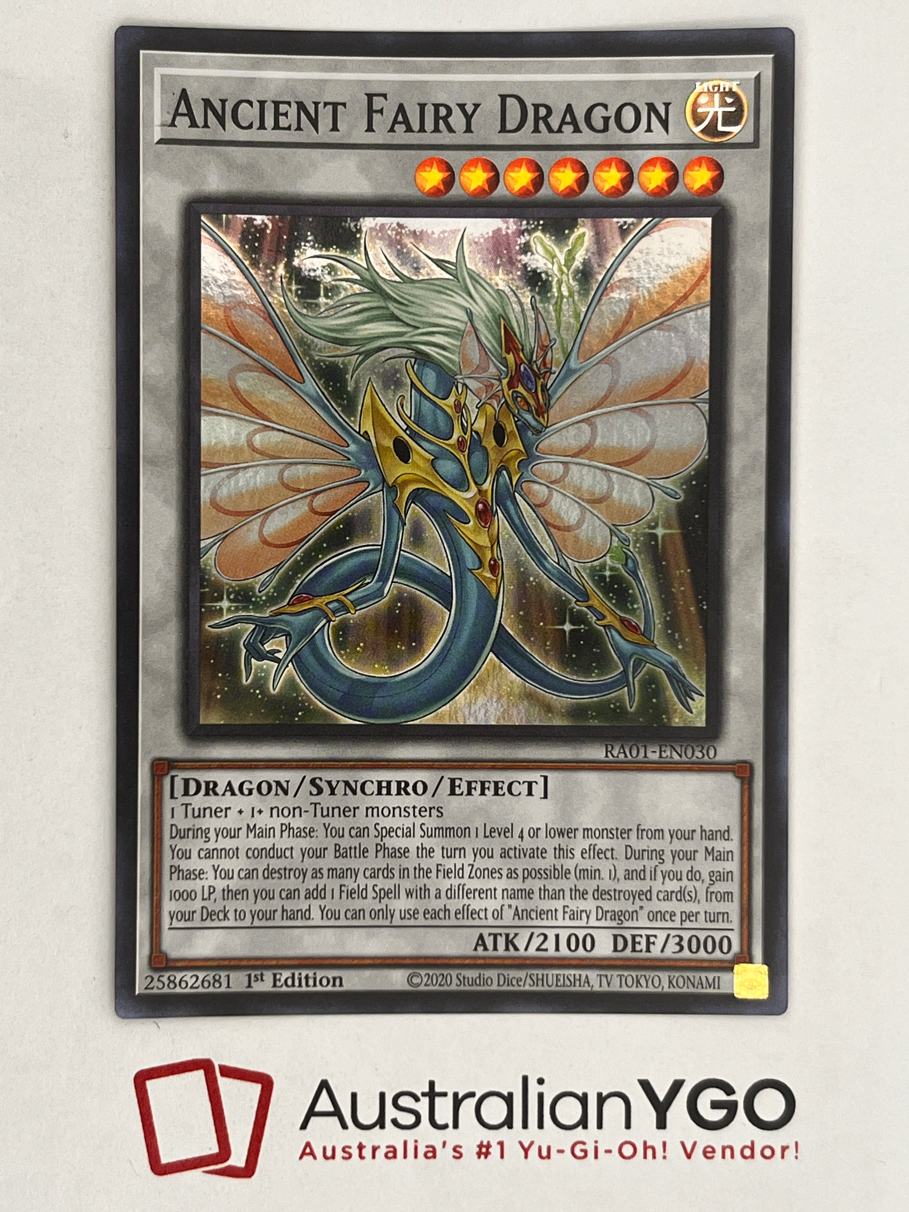 Ancient Fairy Dragon (American) RA01-EN030 Aus Ygo Ancient Fairy Dragon (American) RA01-EN030 Aus Ygo