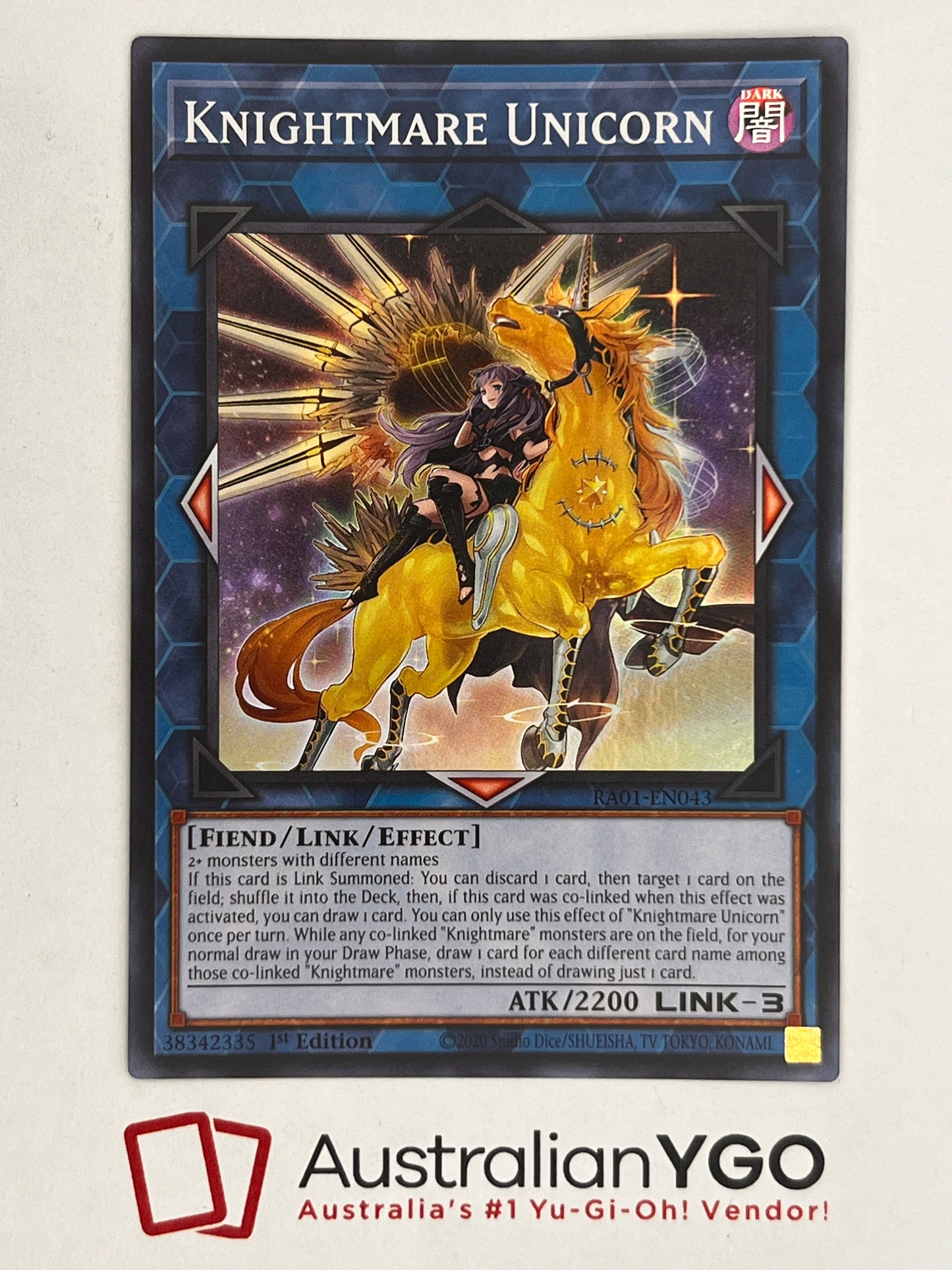 Knightmare Unicorn Alt Art (American) RA01-EN043