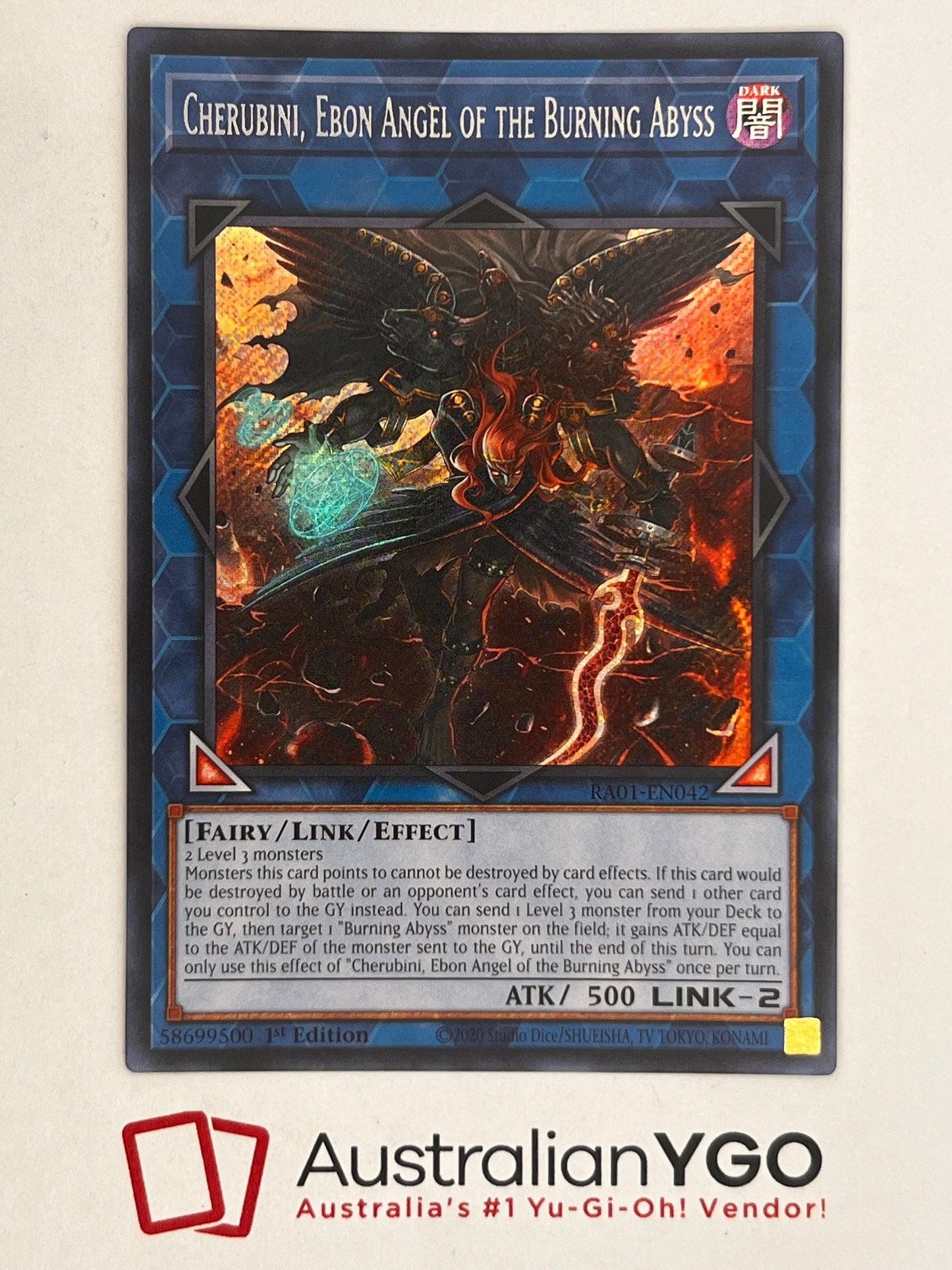 Cherubini, Ebon Angel of the Burning Abyss (American) RA01-EN042