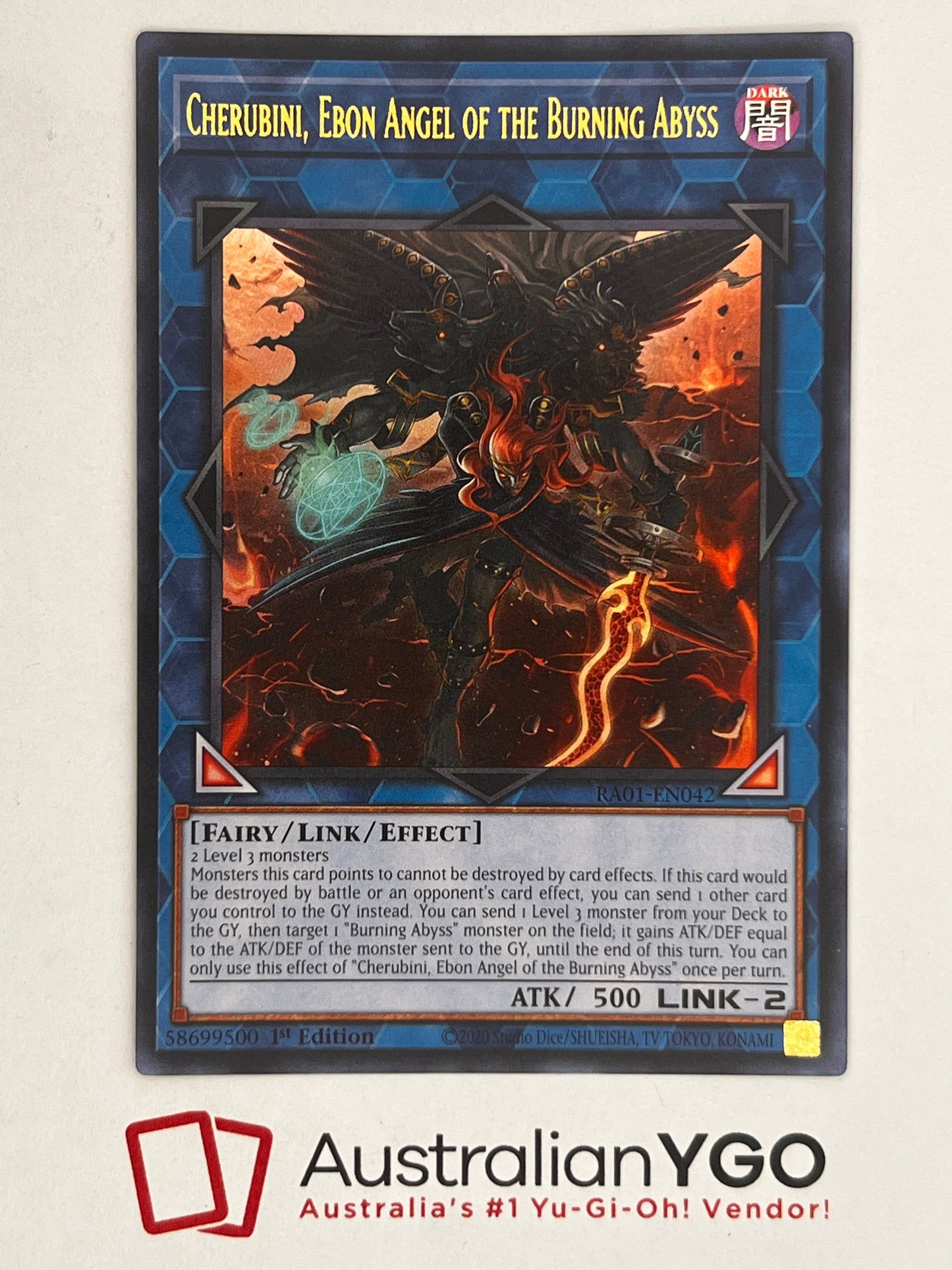 Cherubini, Ebon Angel of the Burning Abyss (American) RA01-EN042