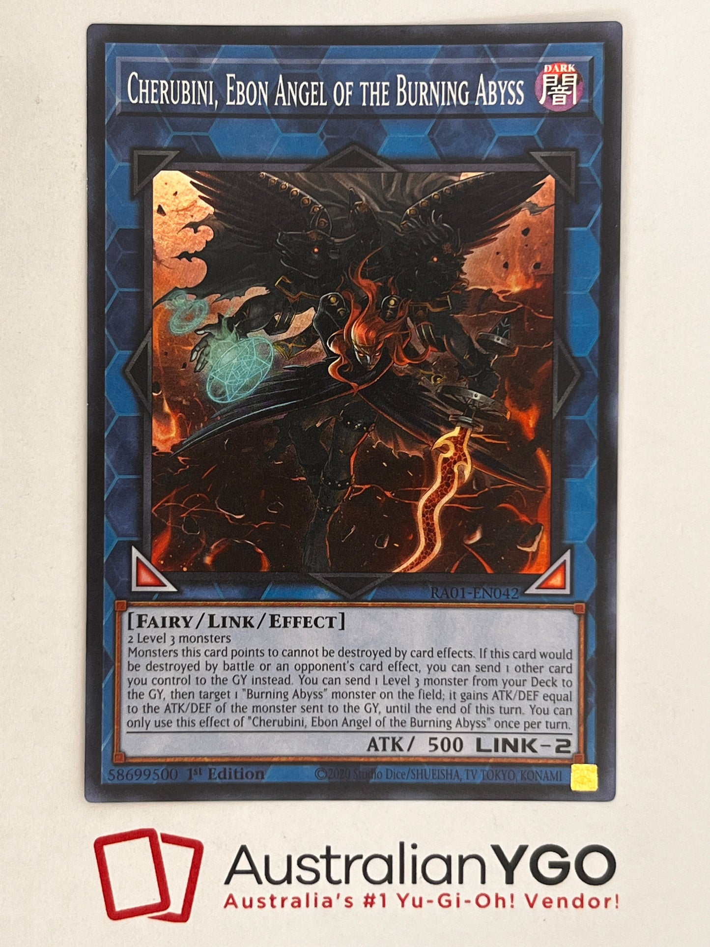 Cherubini, Ebon Angel of the Burning Abyss (American) RA01-EN042