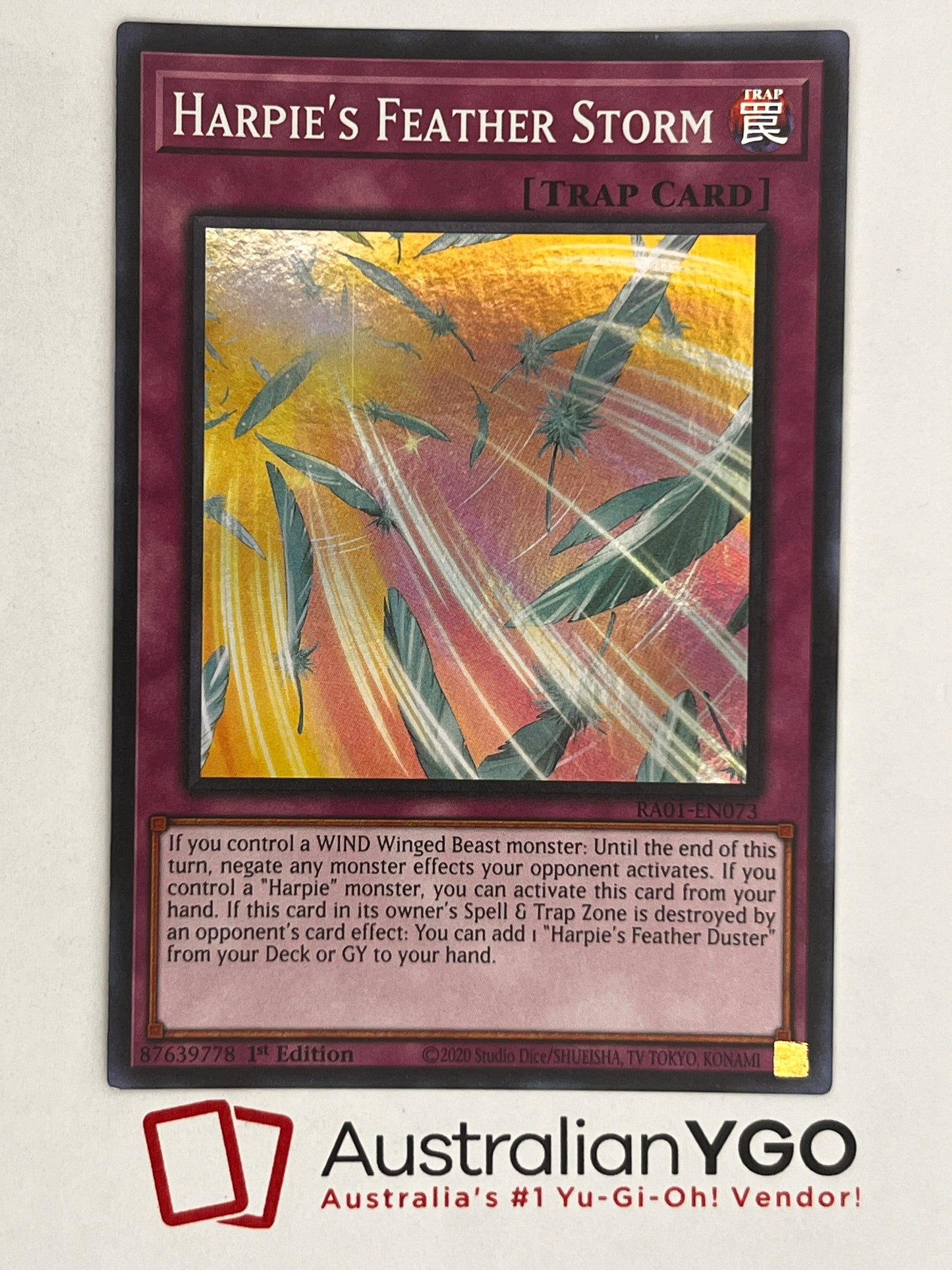 Harpie's Feather Storm (American) RA01-EN073
