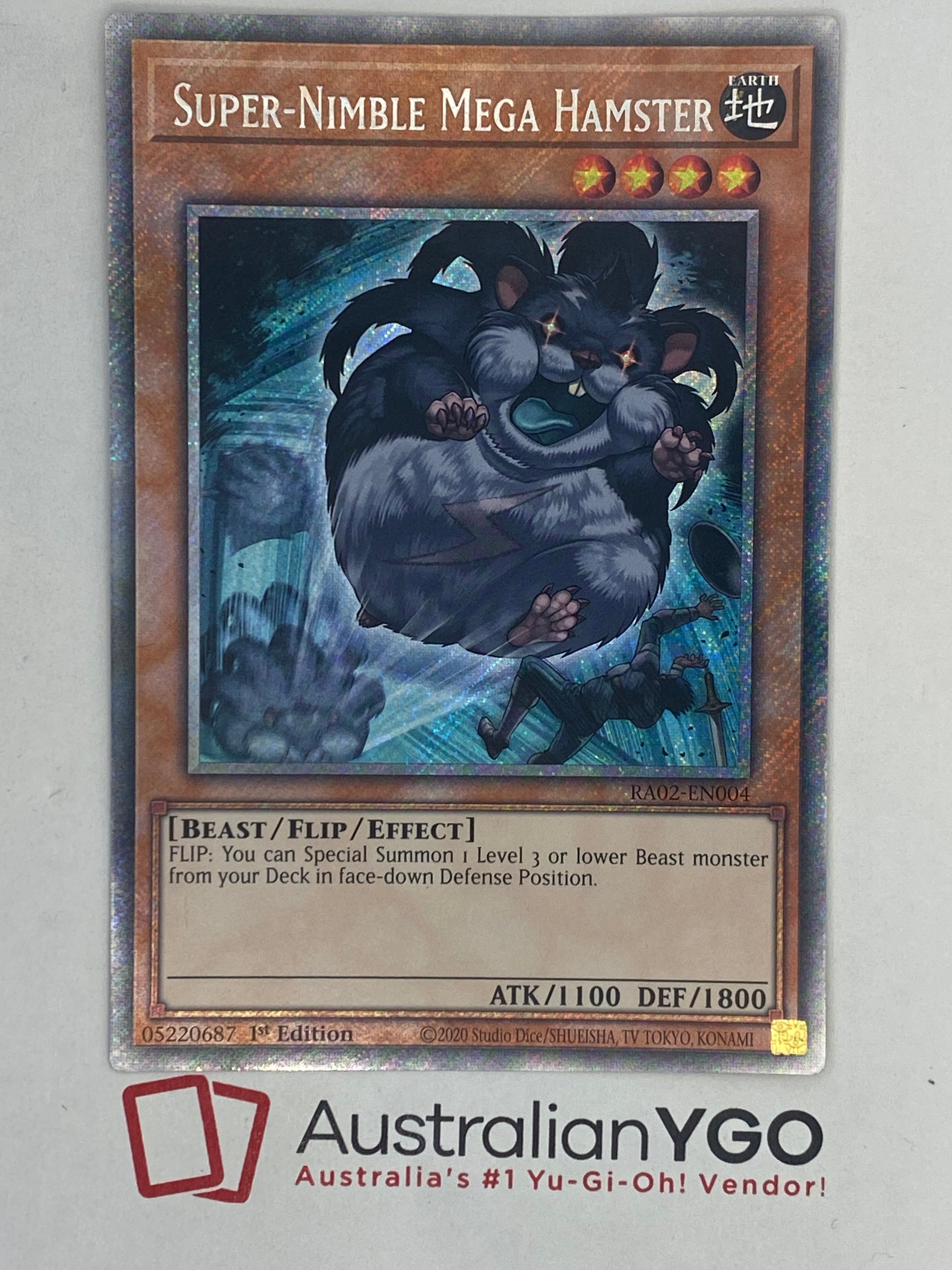 yugioh nimble cards SUPER-NIMBLE MEGA HAMSTER RA02-EN004 – Aus Ygo