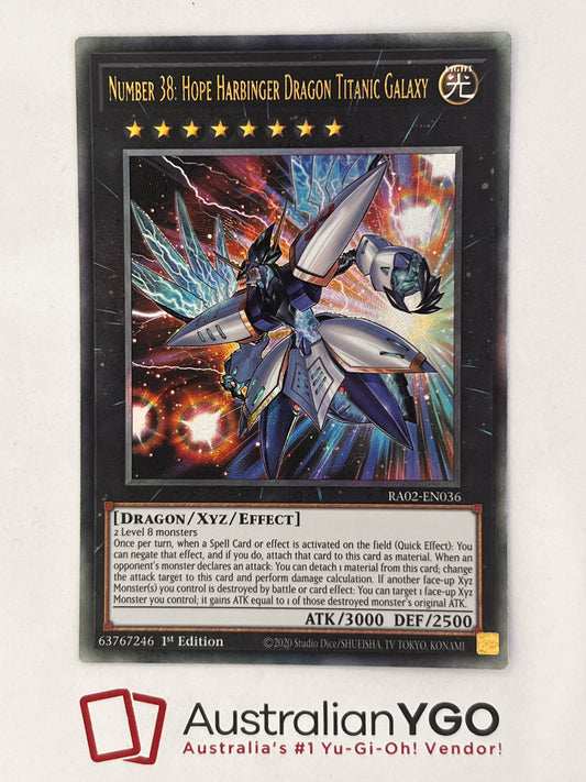 NUMBER 38: HOPE HARBINGER DRAGON TiTANIC GALAXY RA02-EN036 (PUR)