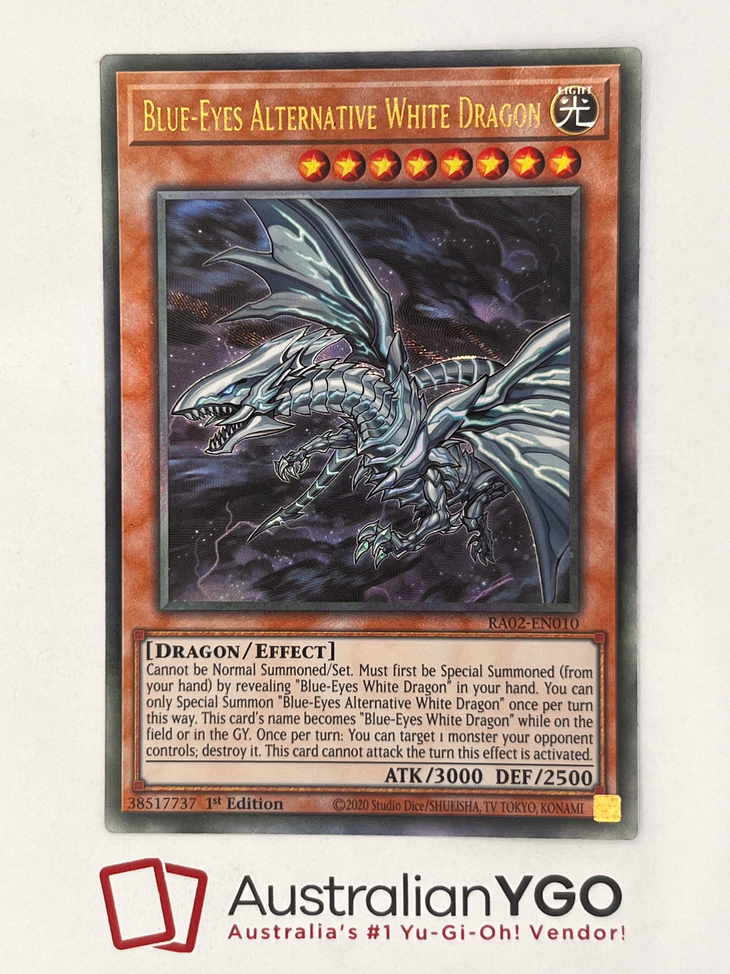 BLUE-EYES ALTERNATIVE WHITE DRAGON RA02-ENO10 (PUR)