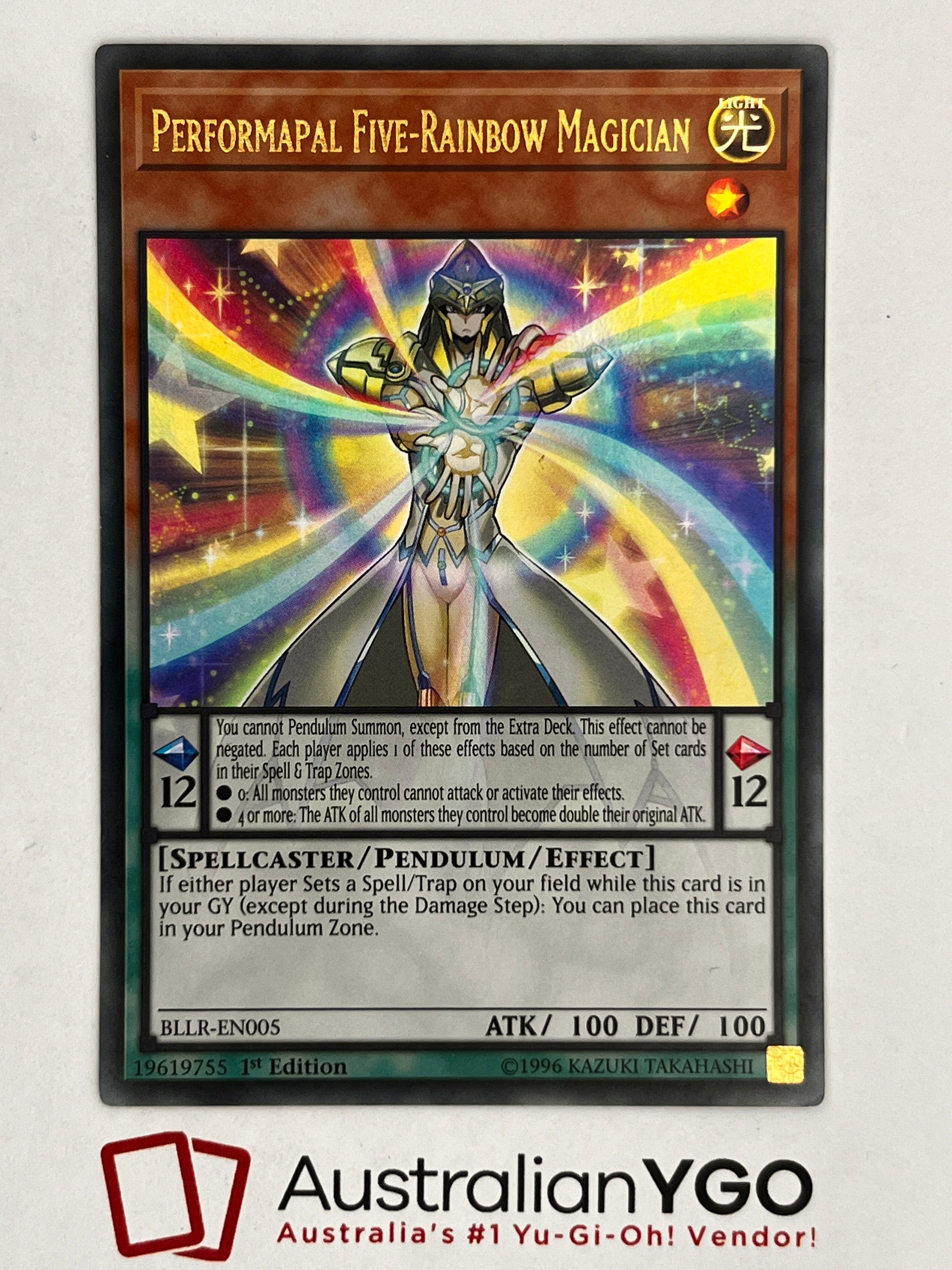PERFORMAPAL FIVE-RAINBOW MAGICIAN BLLR-EN005 Aus Ygo PERFORMAPAL FIVE-RAINBOW MAGICIAN BLLR-EN005 Aus Ygo