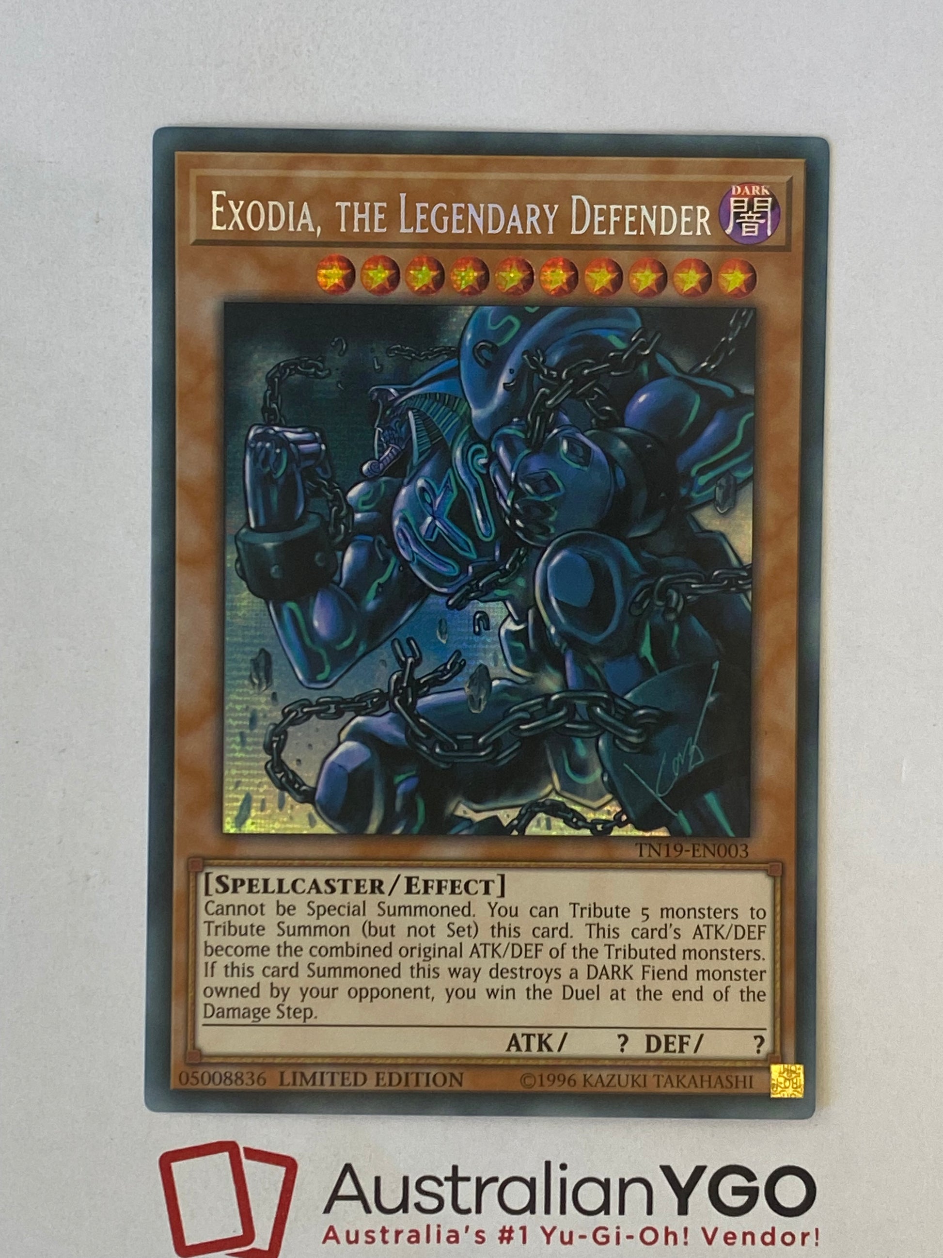 EXODIA, THE LEGENDARY DEFENDER TN19-EN003 – Aus Ygo