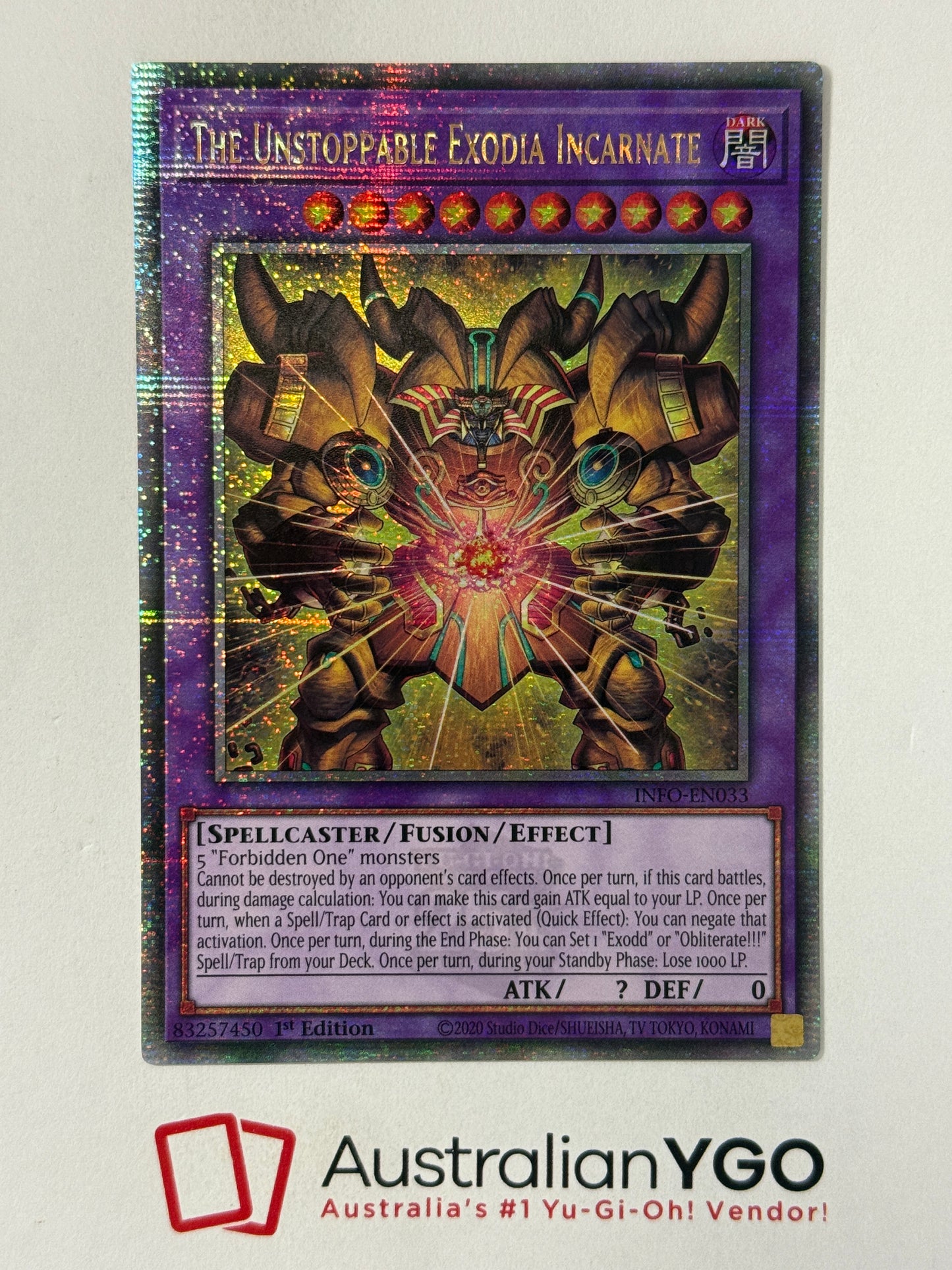 strongest yugioh card exodia THE UNSTOPPABLE EXODIA INCARNATE INFO-EN033 (QCR) – Aus Ygo
