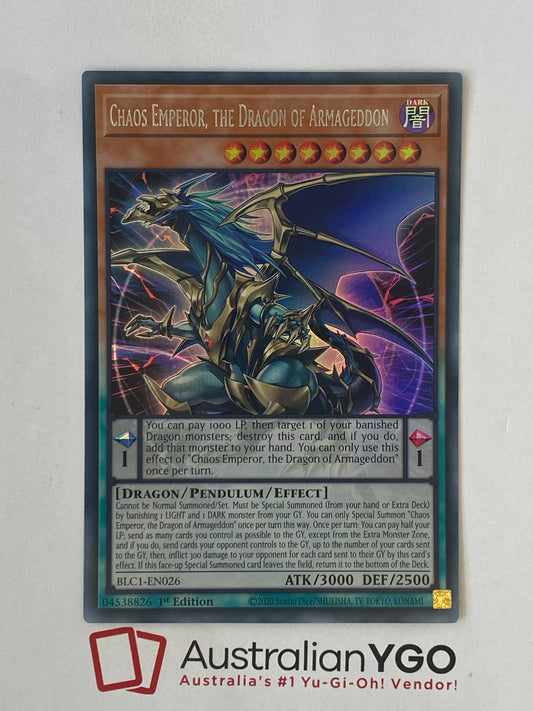 CHAOS EMPEROR, THE DRAGON OF ARMAGEDDON BLC1-EN026