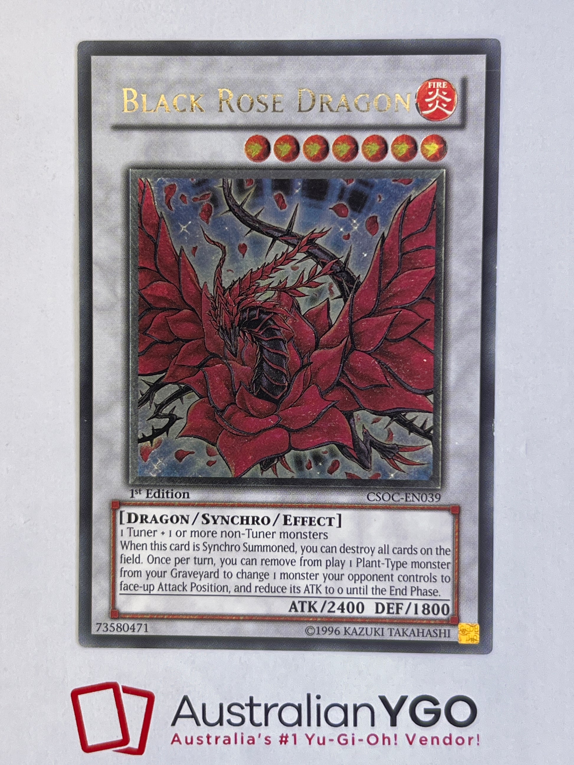 BLACK ROSE DRAGON CSOC-EN039 (UTR) Aus Ygo BLACK ROSE DRAGON CSOC-EN039 (UTR) Aus Ygo