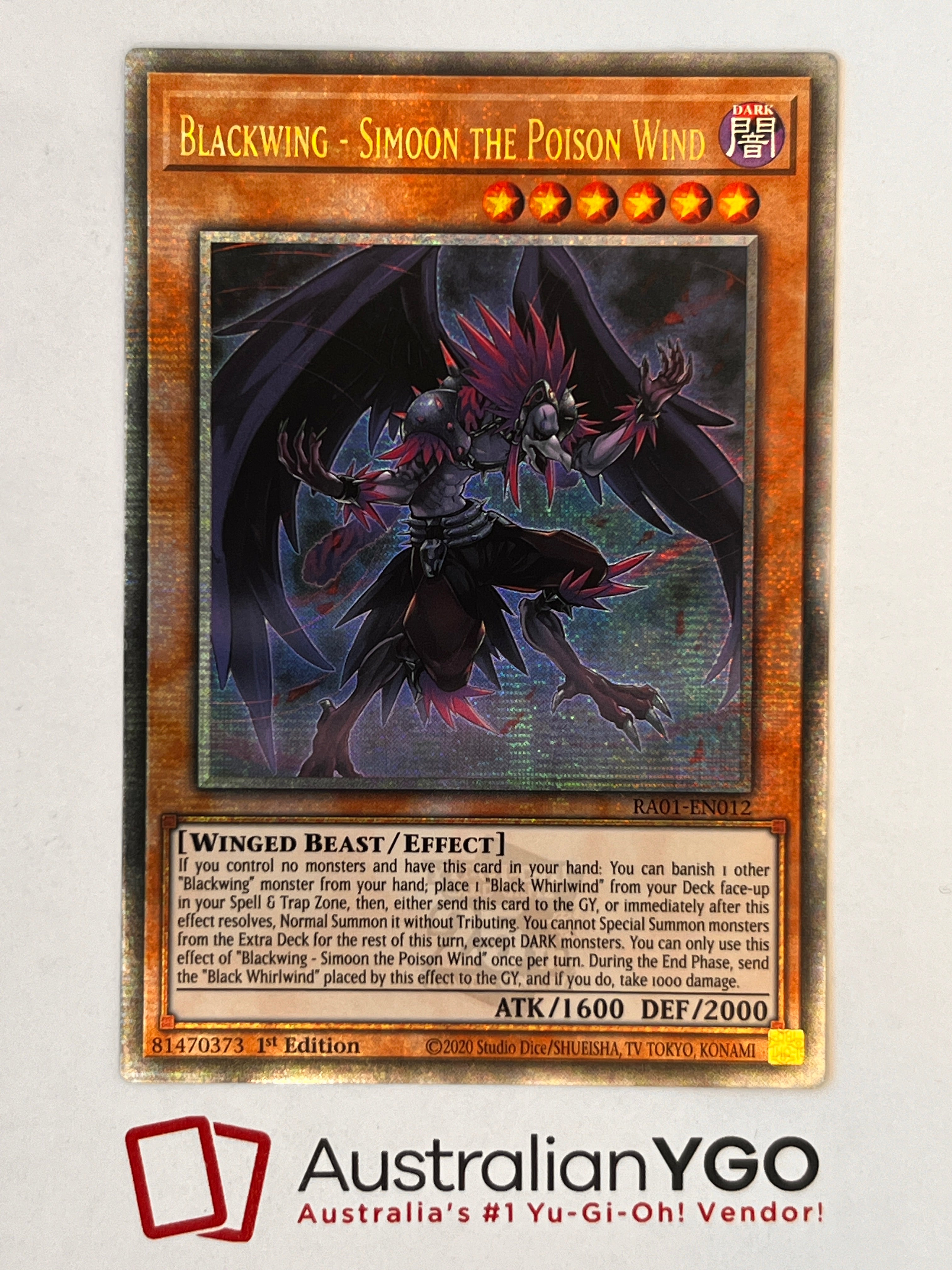 BLACKWING - SIMOON THE POISON WIND RA01-EN012 (QCR) – Aus Ygo