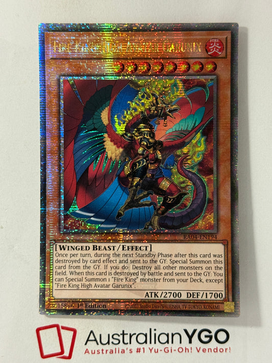 FIRE KING HIGH AVATAR GARUNIX RA04-EN194 (QCR)