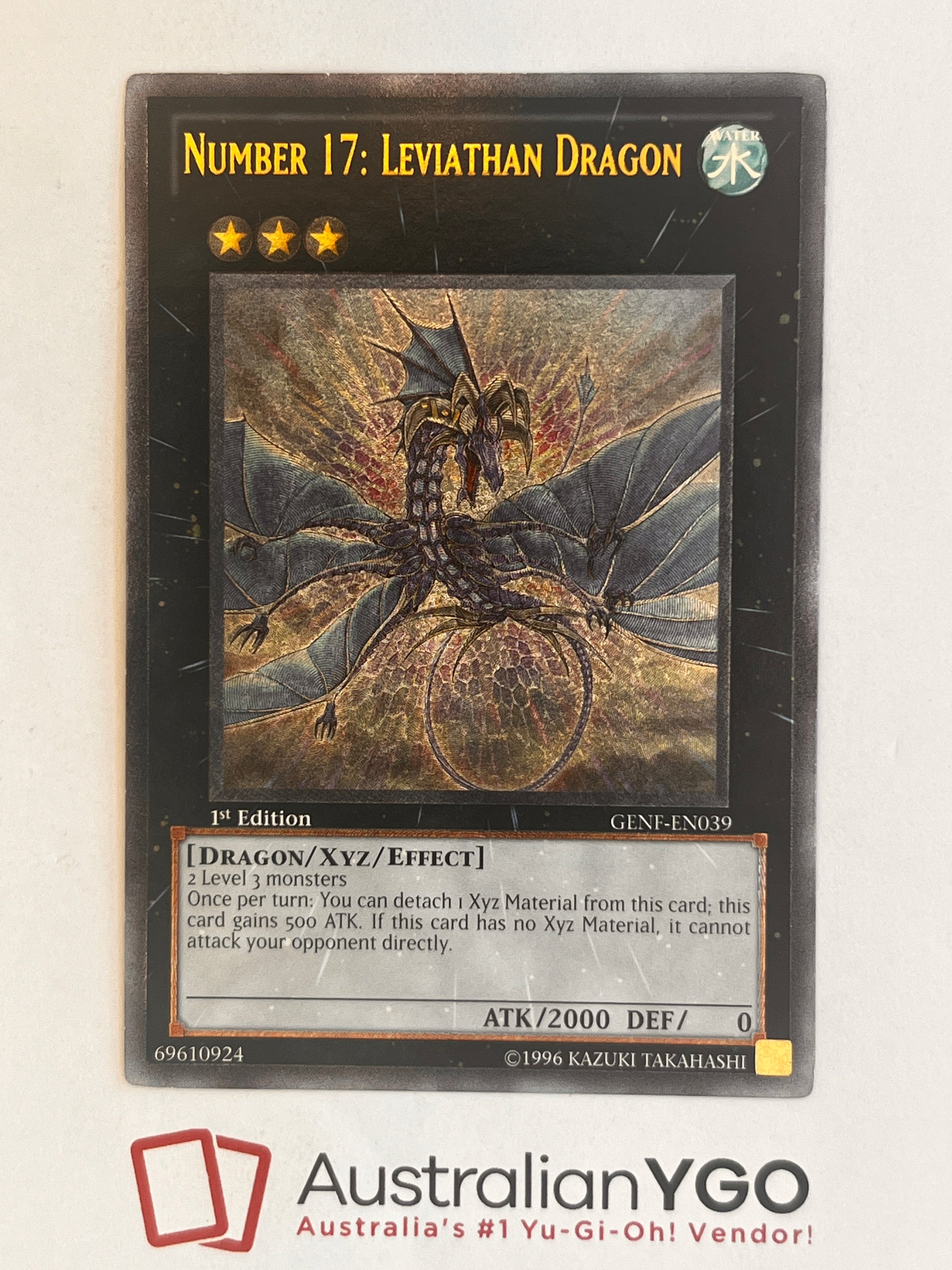 leviathan yugioh card NUMBER 17: LEVIATHAN DRAGON (American) GENF-EN039 (UTR) – Aus Ygo
