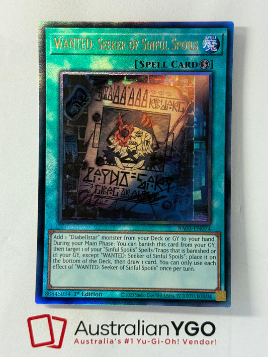 WANTED: SEEKER OF SINFUL SPOILS RA03-EN074 (PUR)