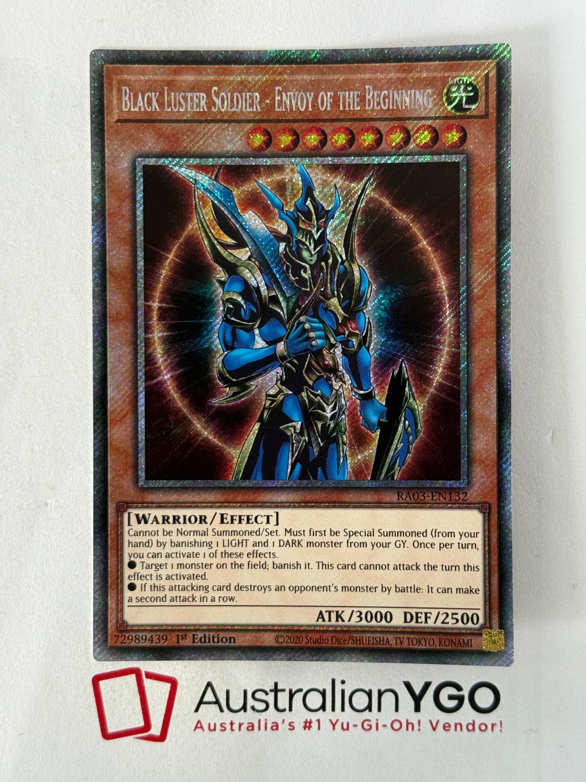 BLACK LUSTER SOLDIER - ENVOY OF THE BEGINNING RA03-EN132 Aus Ygo BLACK LUSTER SOLDIER - ENVOY OF THE BEGINNING RA03-EN132 Aus Ygo