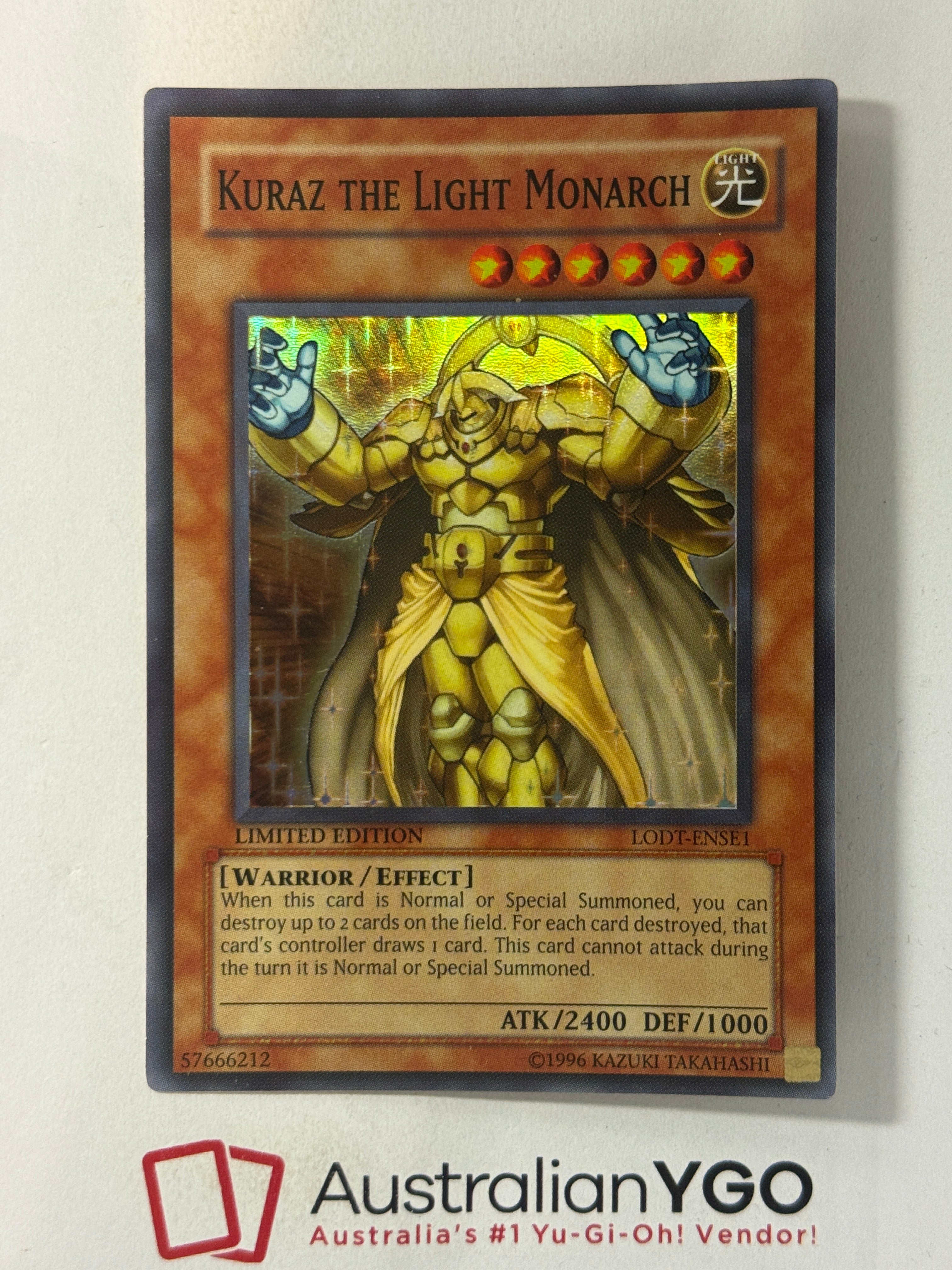 KURAZ THE LIGHT MONARCH LODT-ENSE1 – Aus Ygo