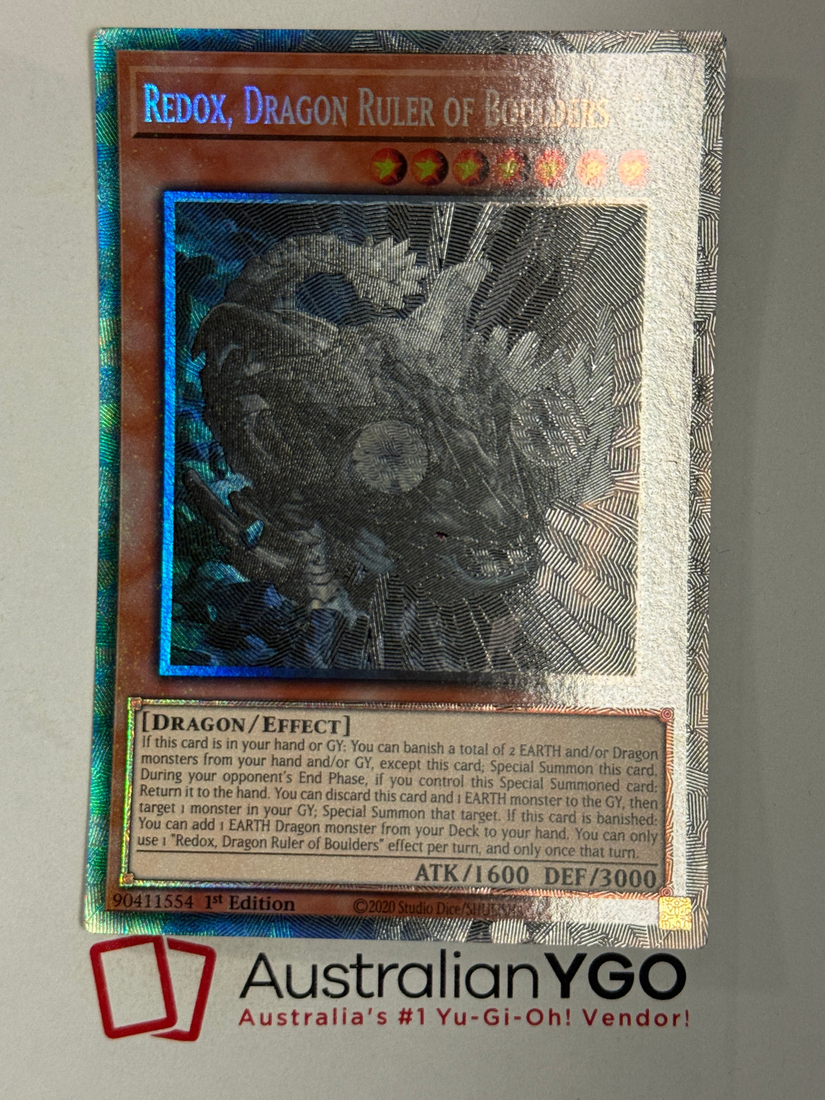 Redox Dragon Ruler REDOX, DRAGON RULER OF BOULDERS RA03-EN008 (PCR) – Aus Ygo